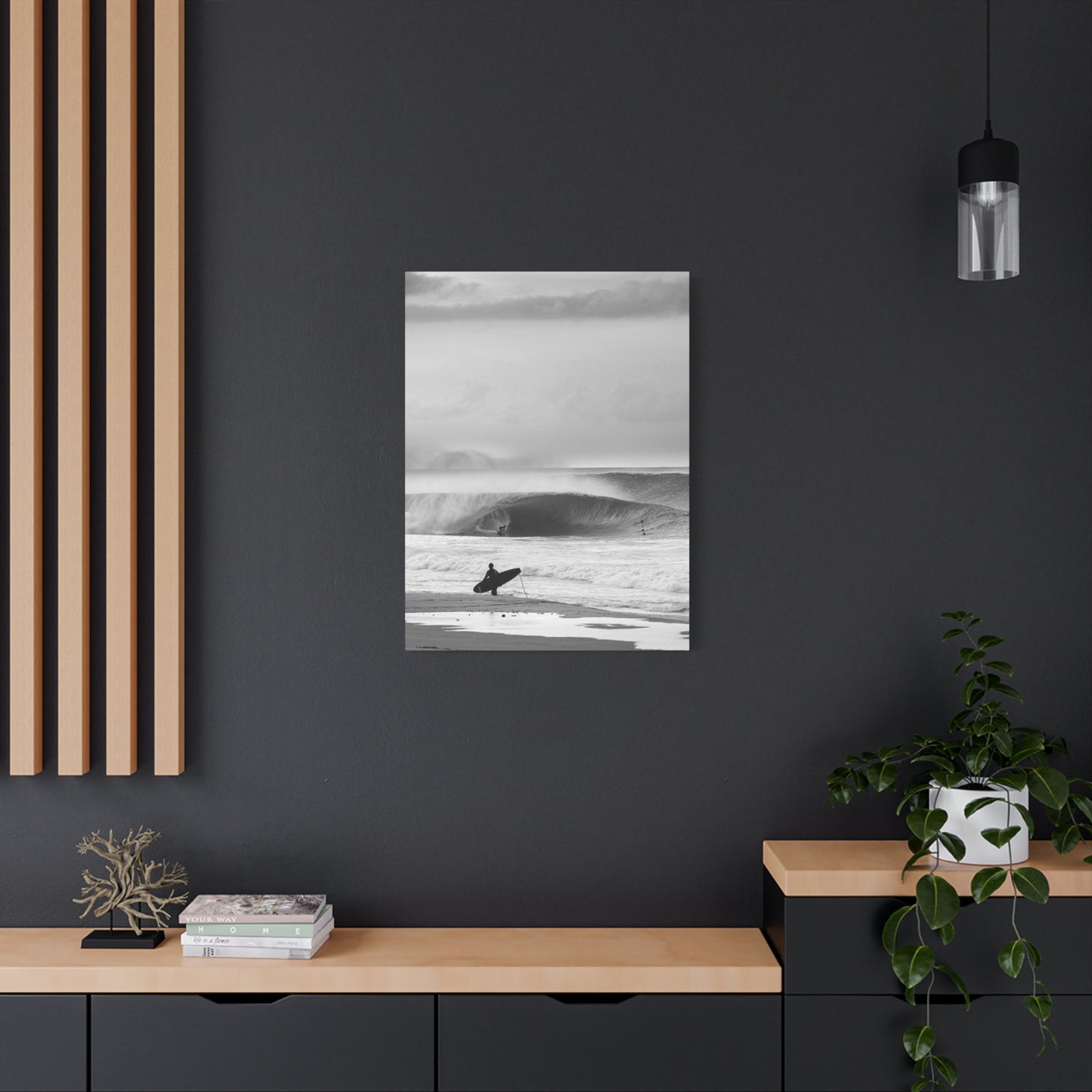 Black & White Surfing Photo Wall Art & Canvas Prints