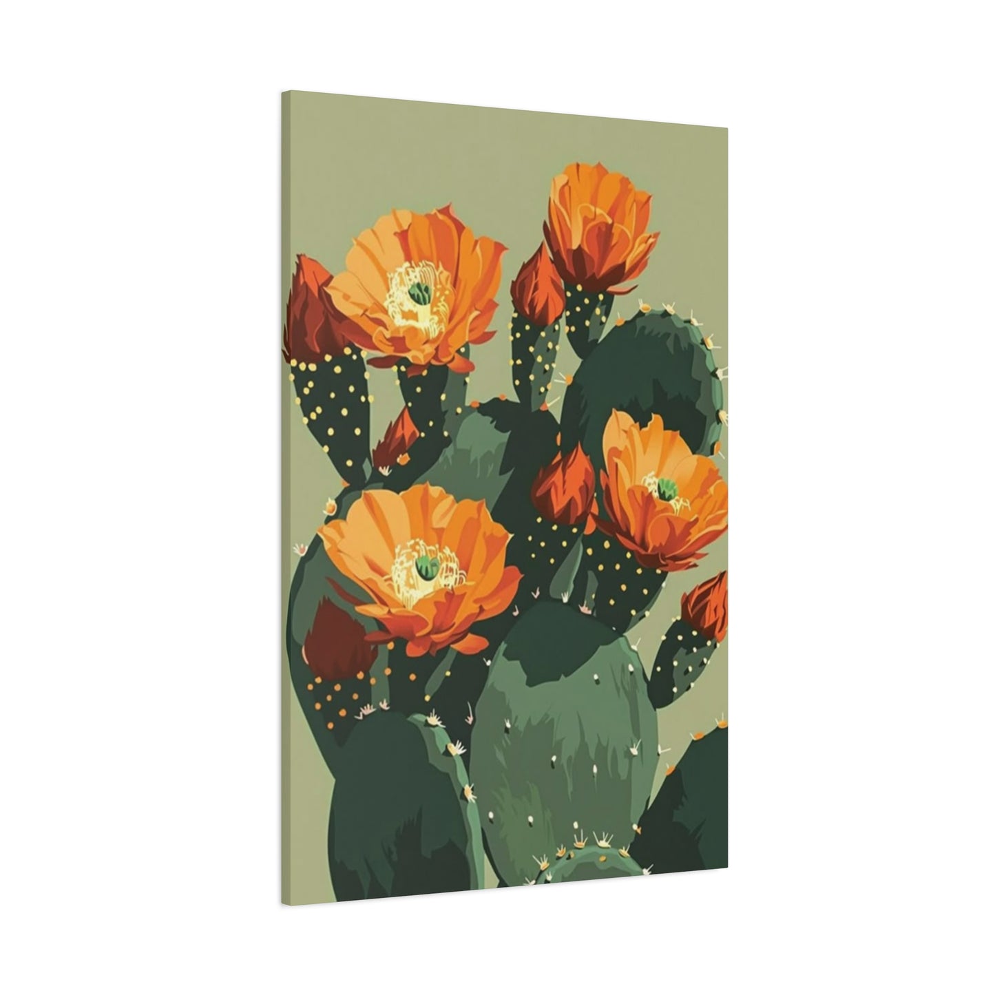 Flower On Cactus Wall Art & Canvas Prints