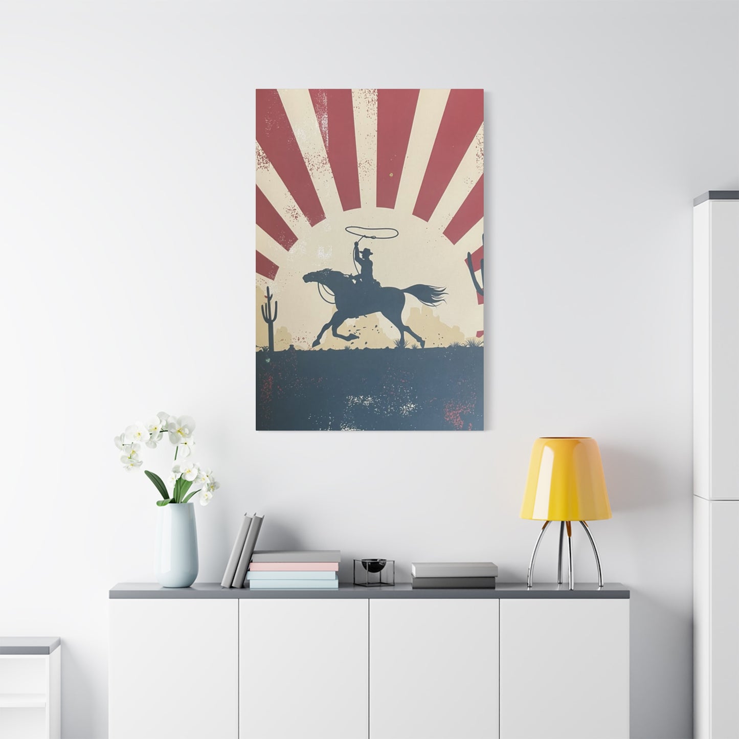 Cowboy On Horse Poster Wall Art & Canvas Prints