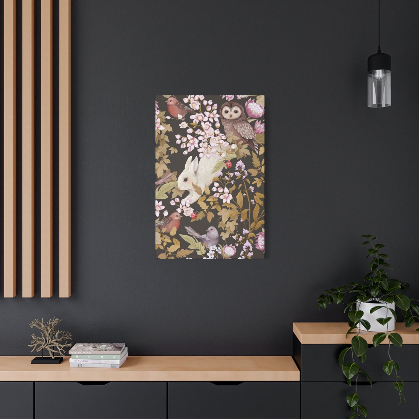 Rabbit With Birds Wall Art & Canvas Prints