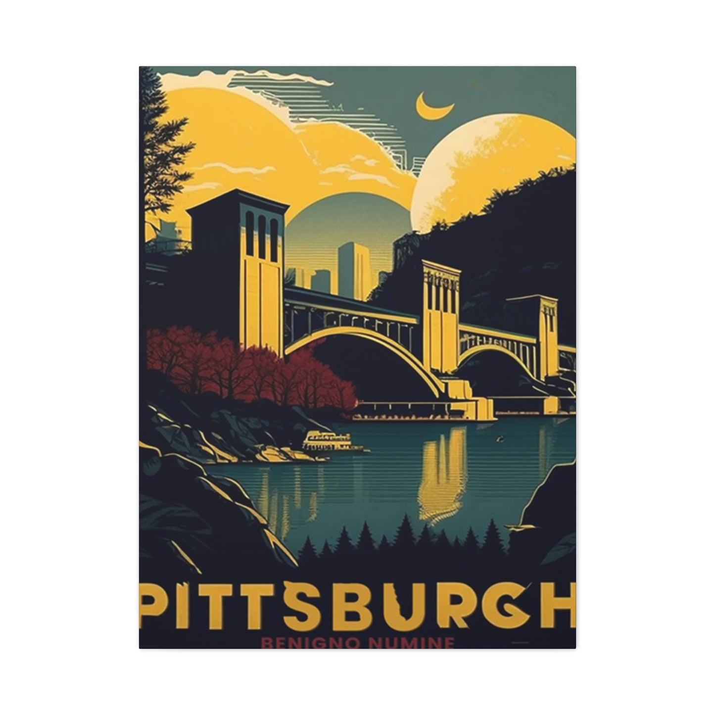 Night Sky Pittsburgh Poster Wall Art & Canvas Prints