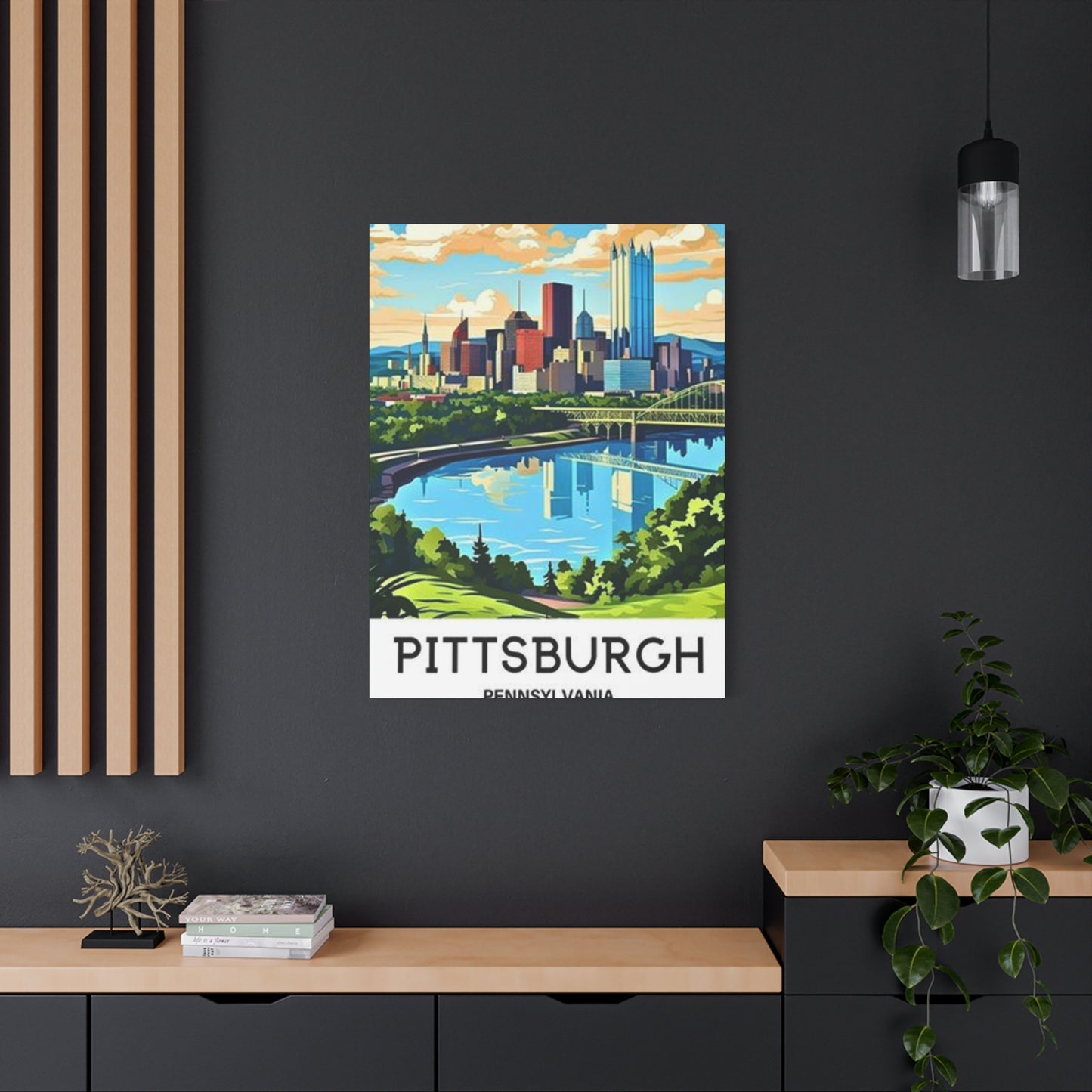 Sunny Sky Pittsburgh Poster Wall Art & Canvas Prints