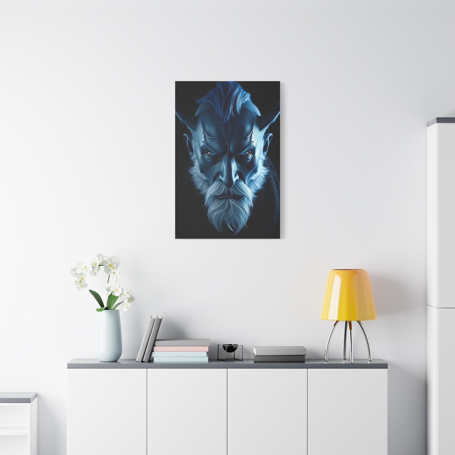 Vision Navy Blue Art Art Wall Art & Canvas Print