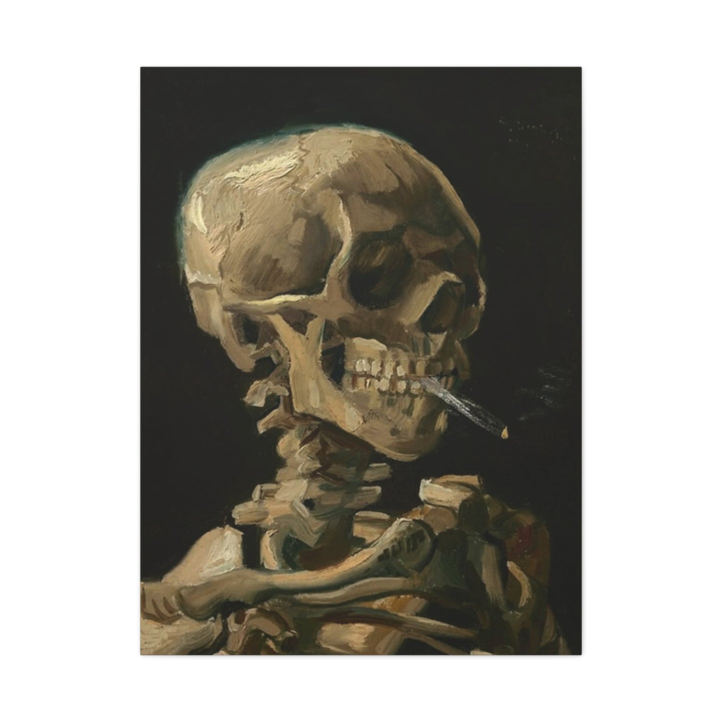 Smoking Skull Wall Art & Canvas Prints