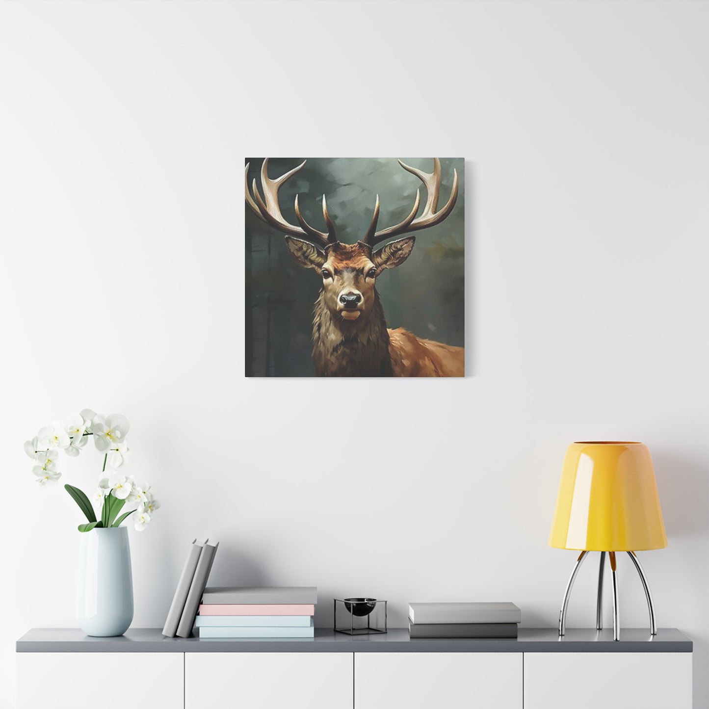 Reindeer Painting Wall Art & Canvas Prints