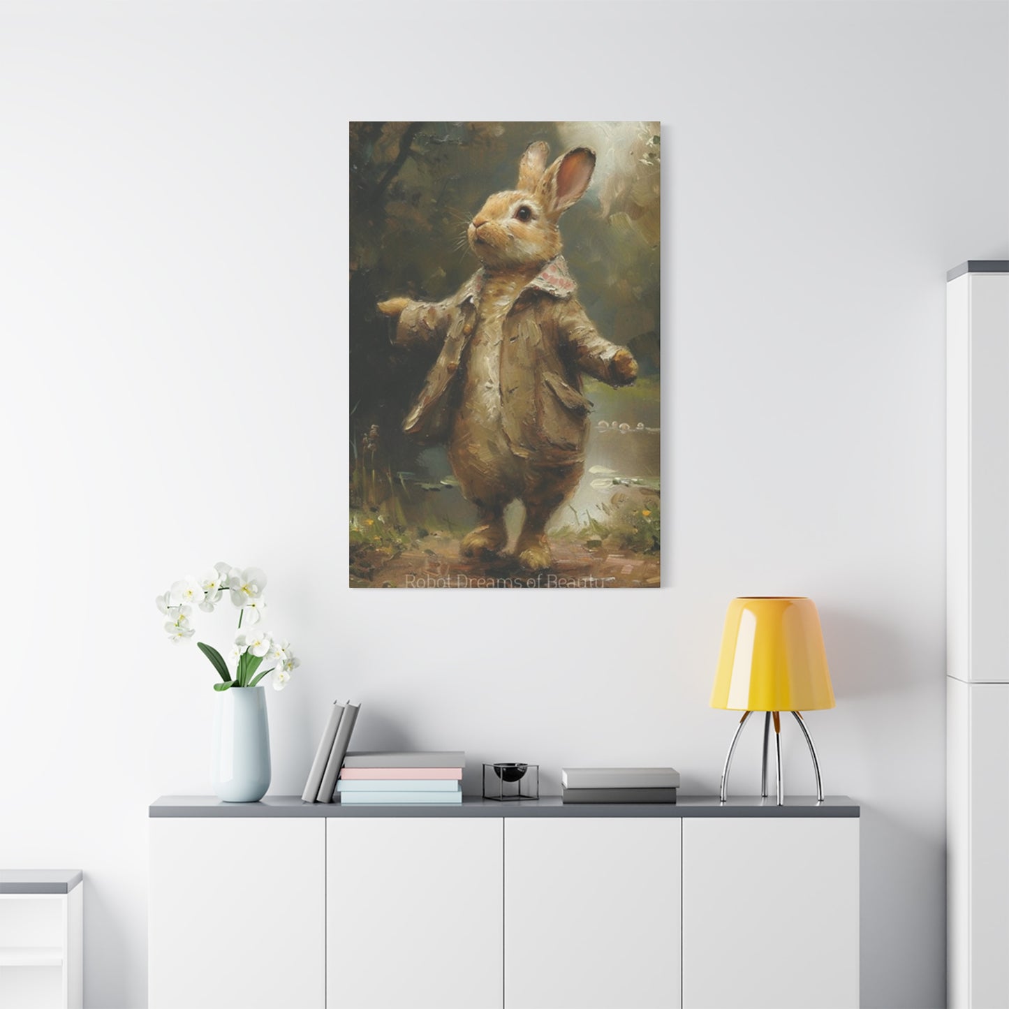Dressed Rabbit Painting Wall Art & Canvas Prints