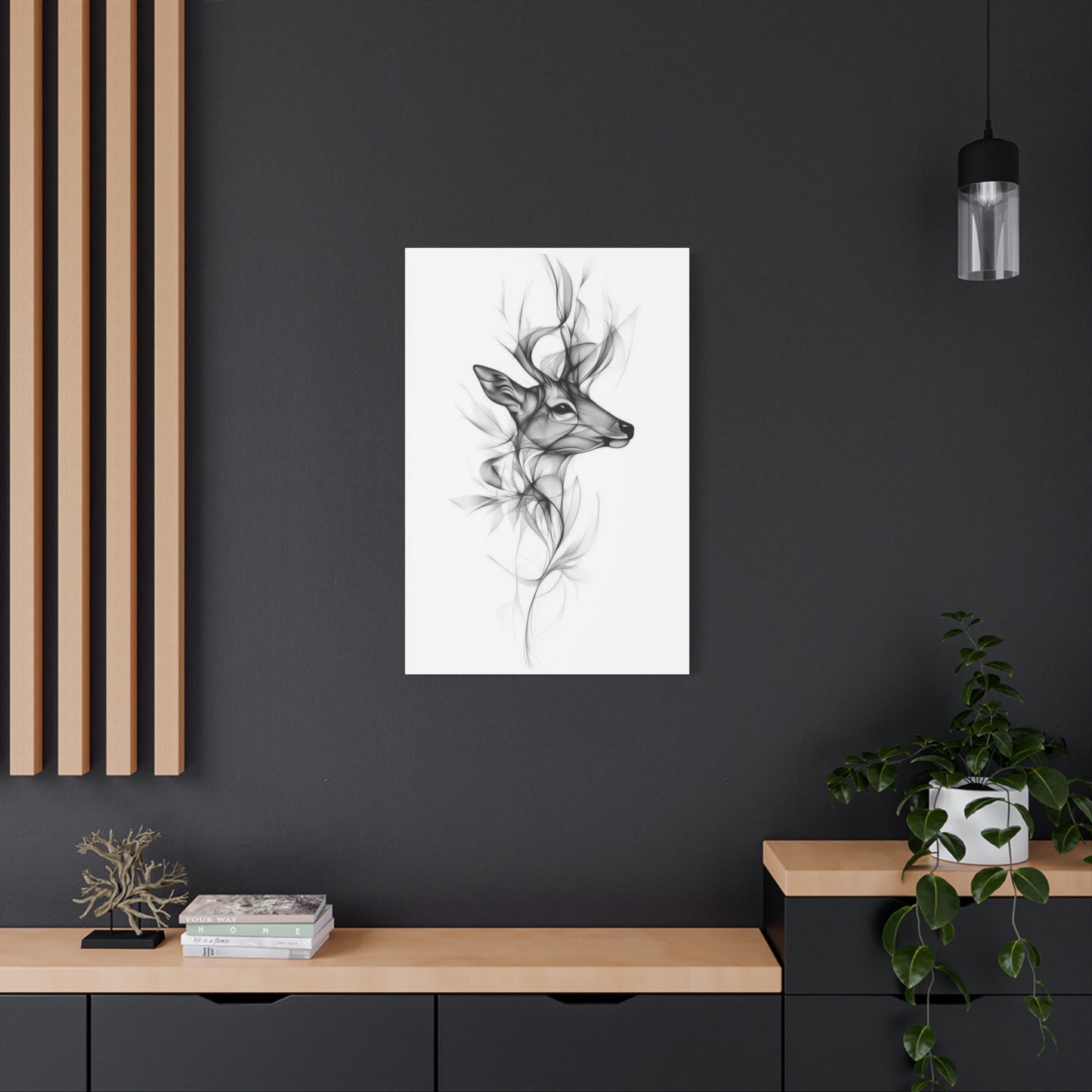 Deer Grey Wall Art & Canvas Prints
