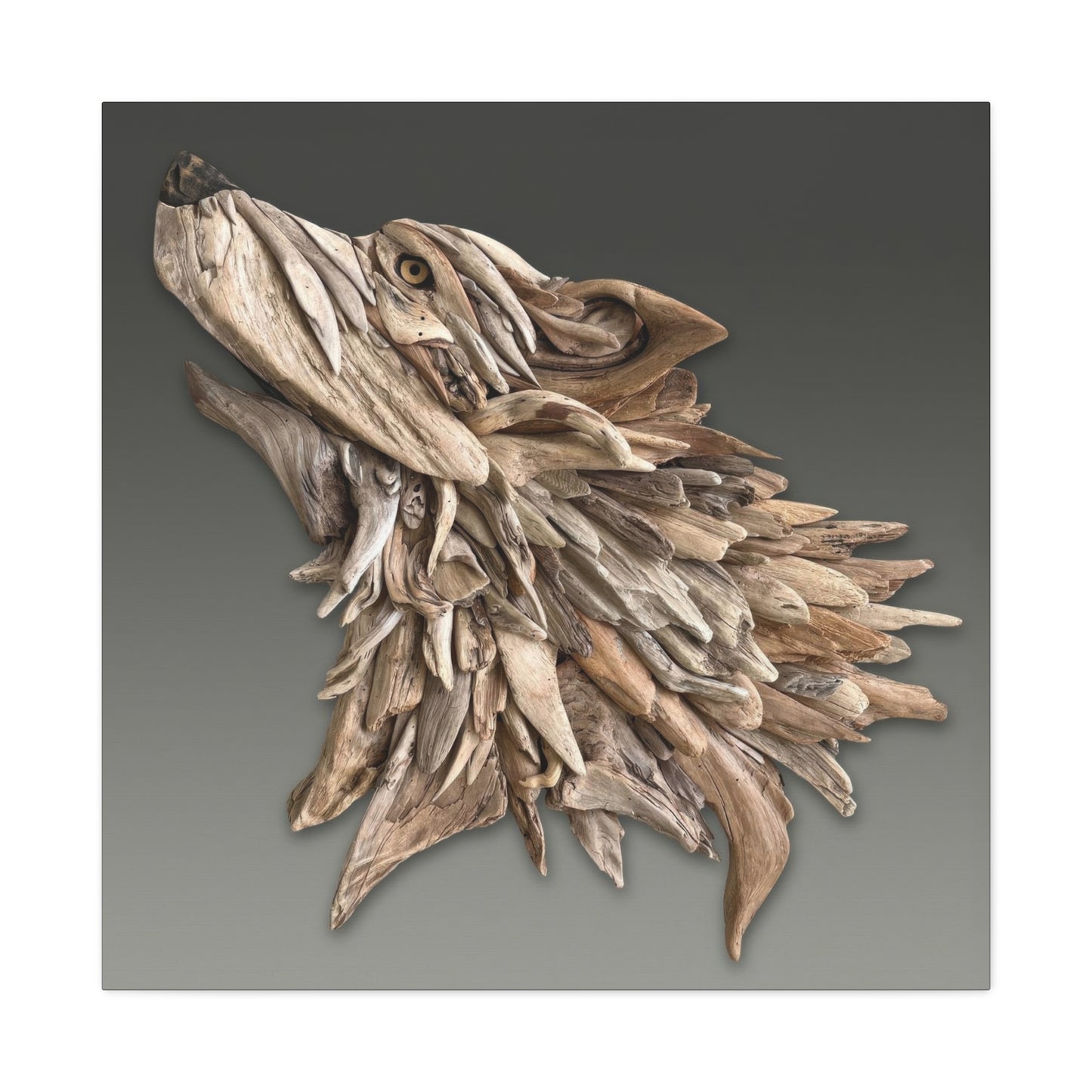 Driftwood Wolf Wall Art & Canvas Prints
