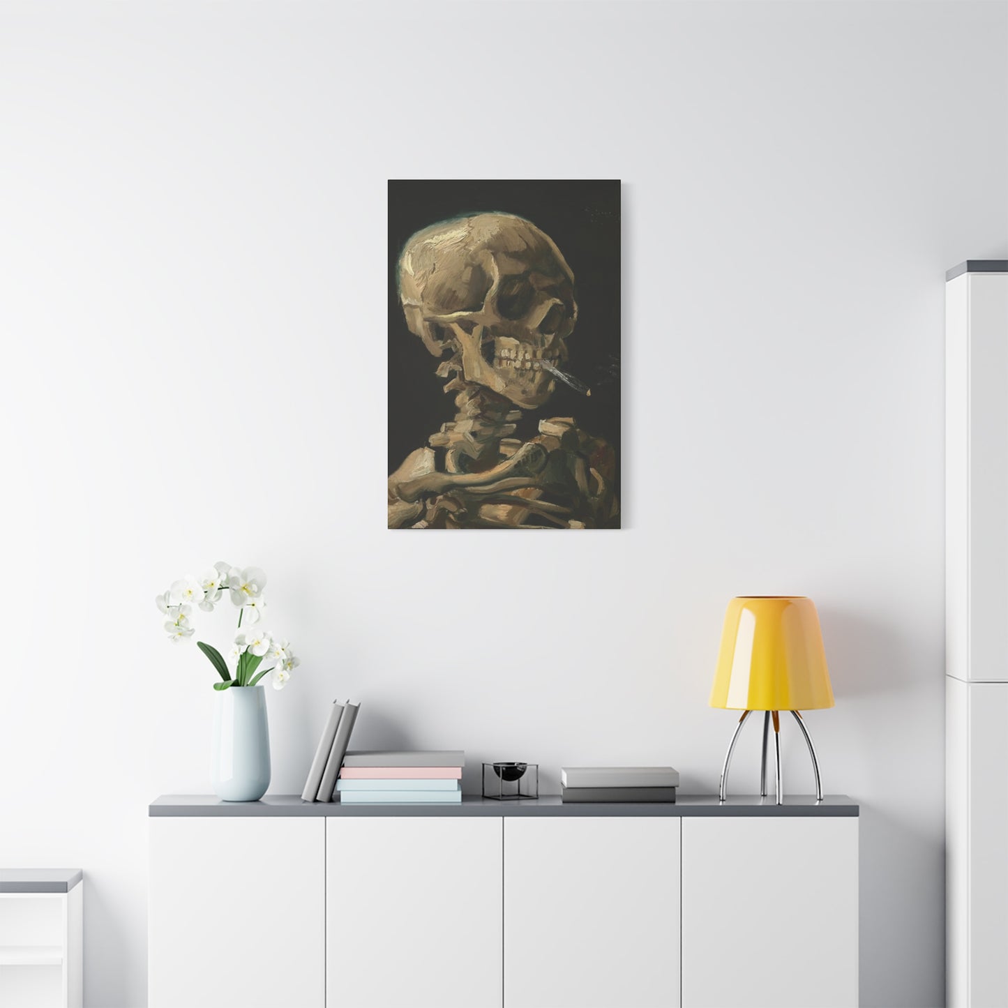 Smoking Skull Wall Art & Canvas Prints