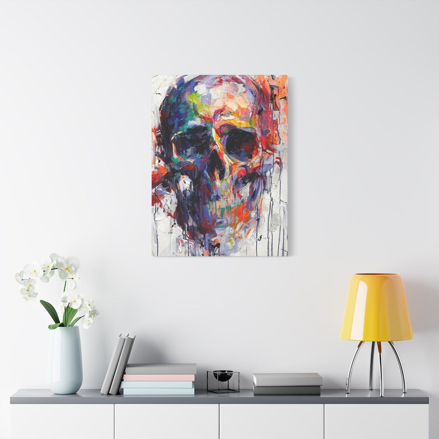 Colorful Skull Painting Wall Art & Canvas Prints