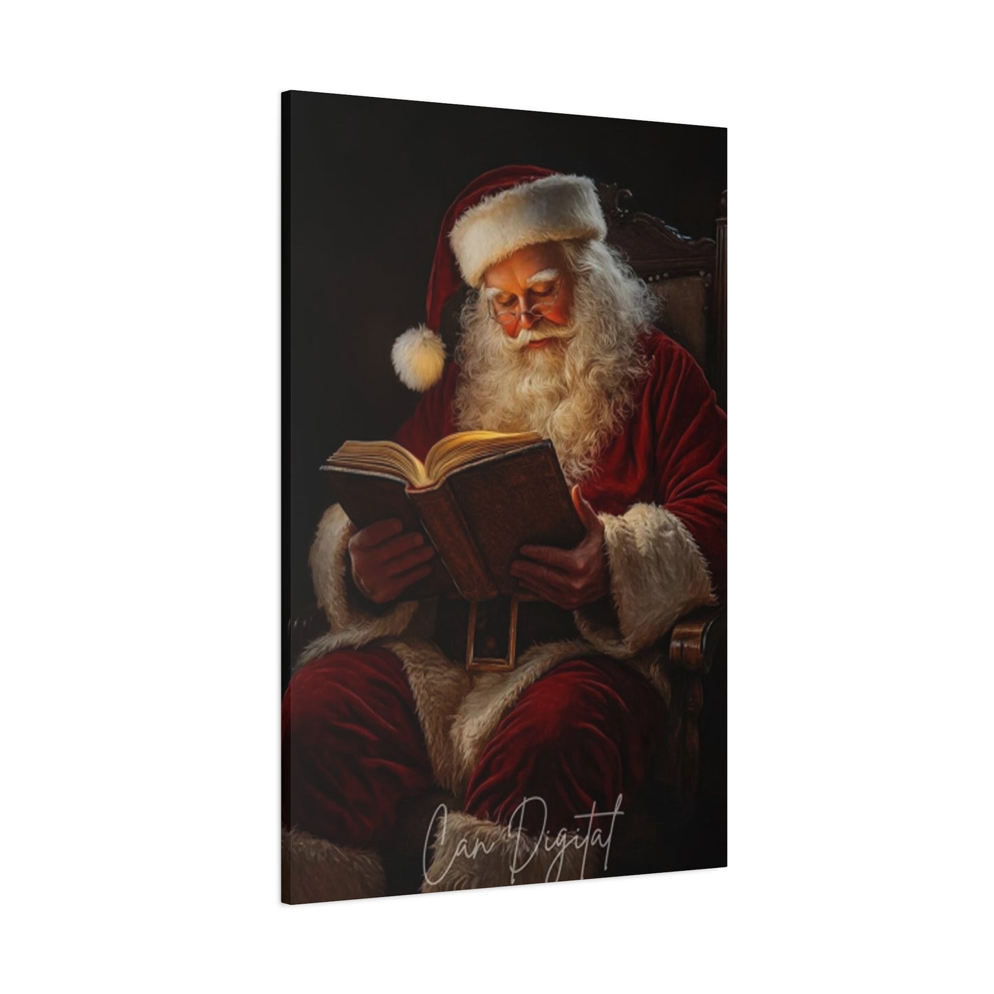 Santa Claus Reading Wall Art & Canvas Prints