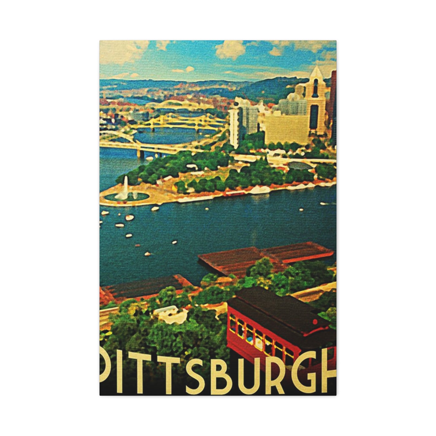 Pittsburgh City View Poster Wall Art & Canvas Prints