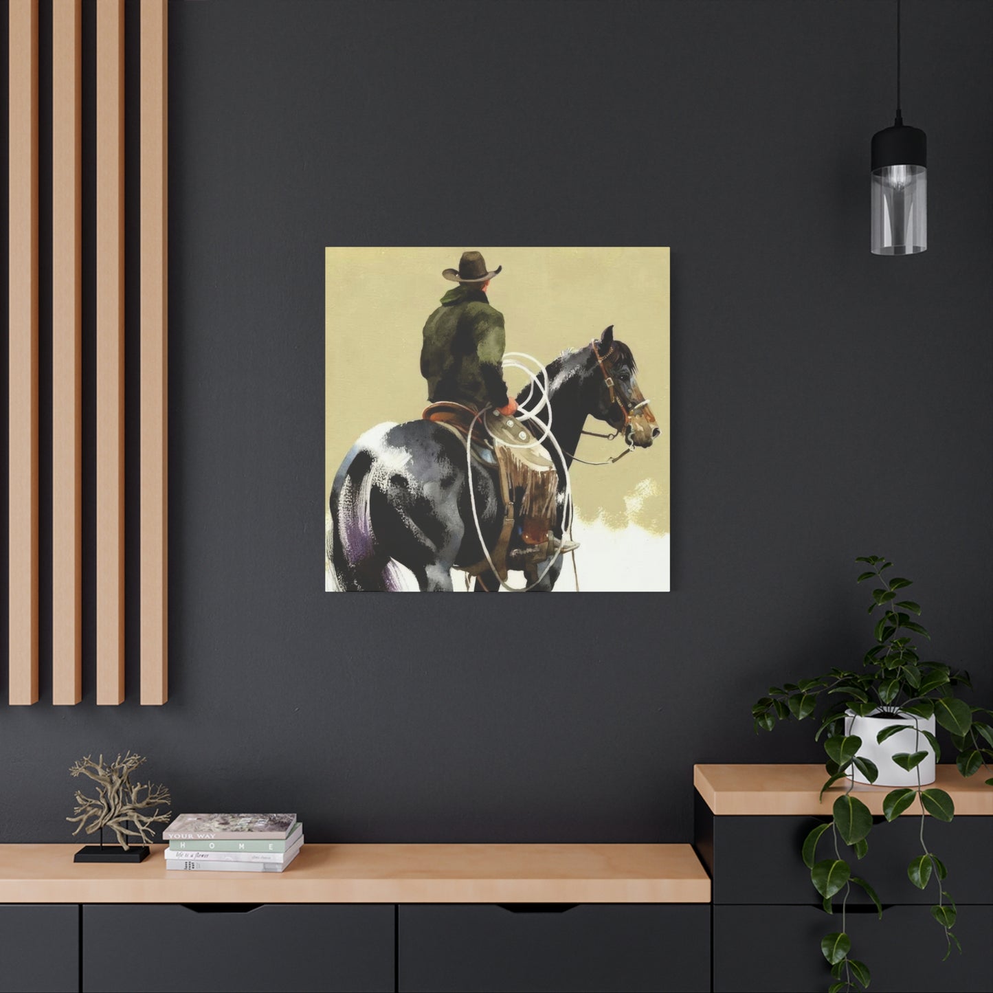 Cowboy Horse Looking Wall Art & Canvas Prints