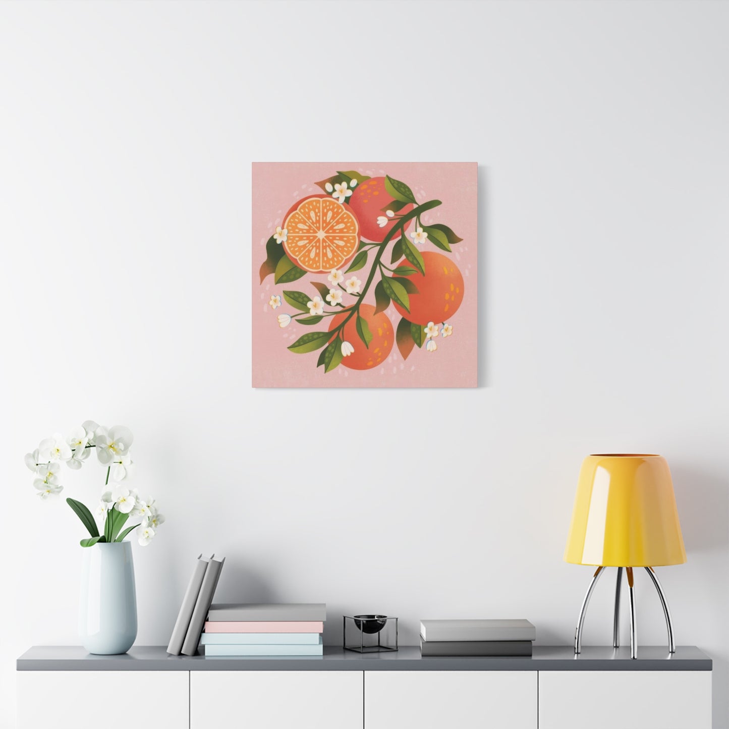 Oranges Pink BG Wall Art & Canvas Prints
