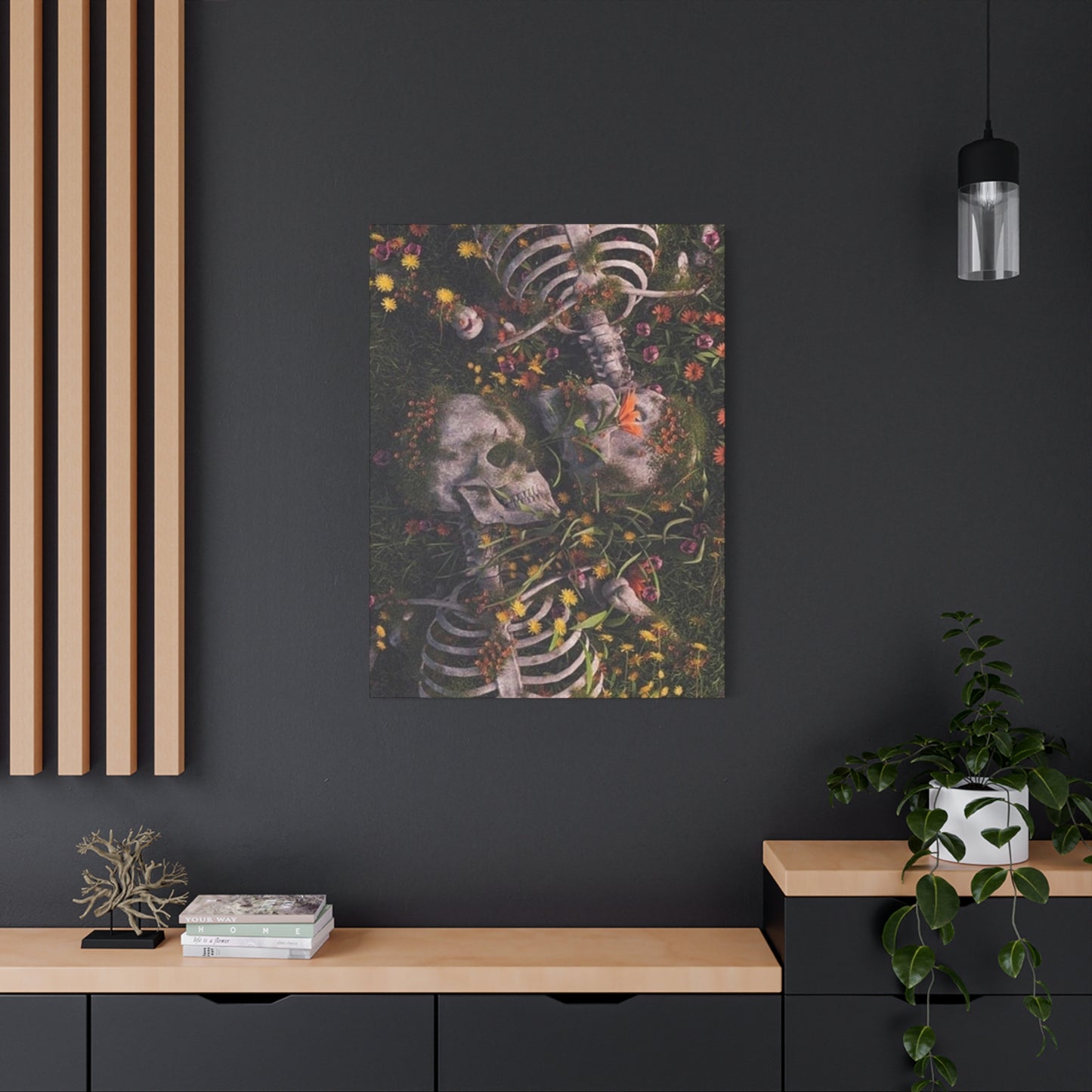 Skeleton Couple Painting Wall Art & Canvas Prints