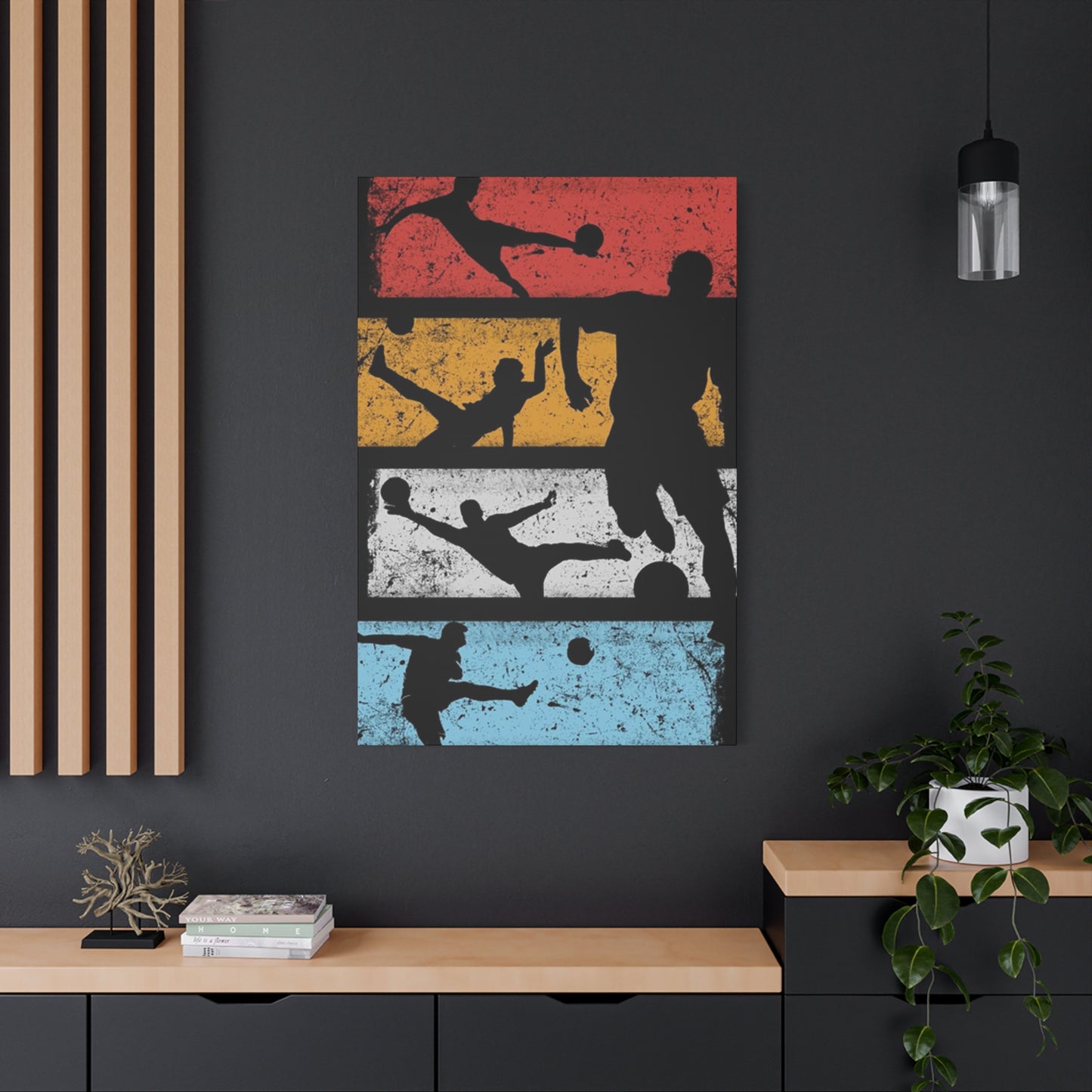 Silhouettes Of Football Wall Art & Canvas Prints