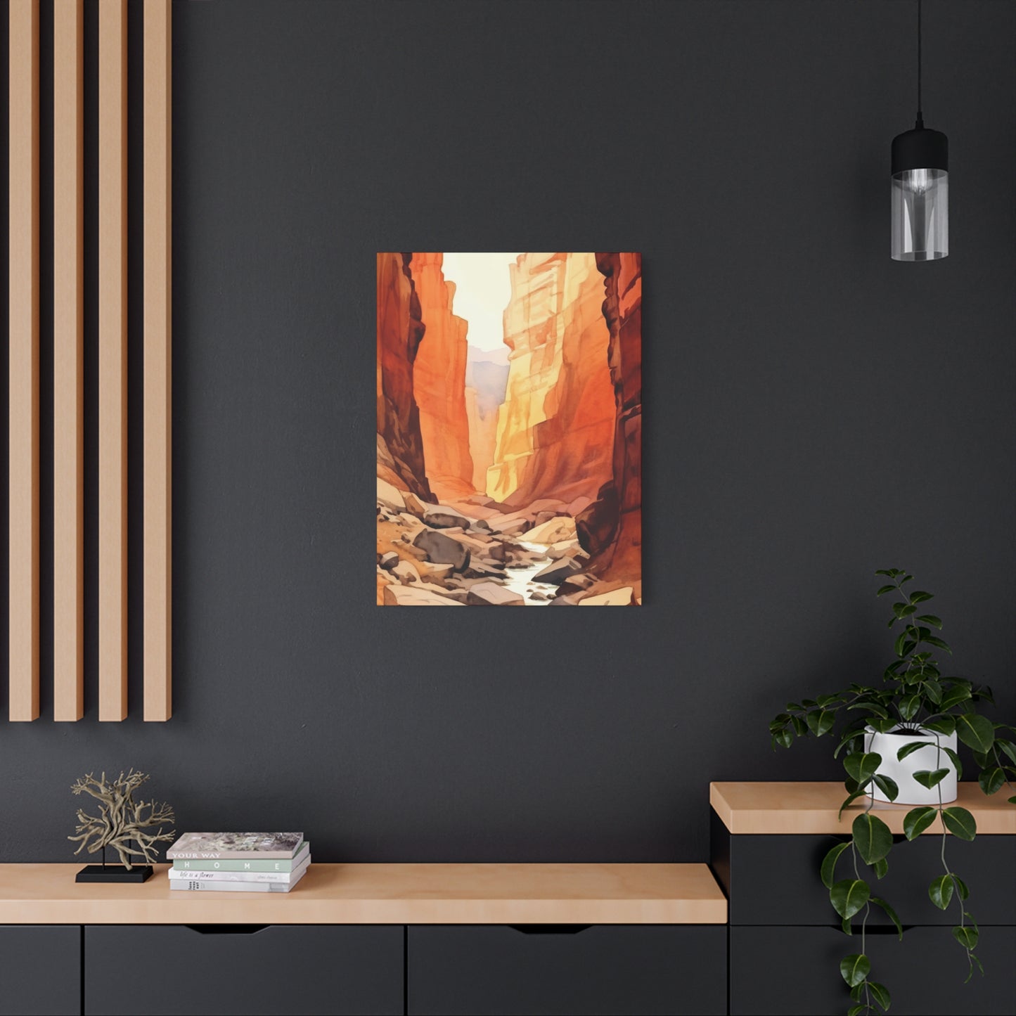 Desert Canyon Watercolor Earth Tones Wall Art & Canvas Prints