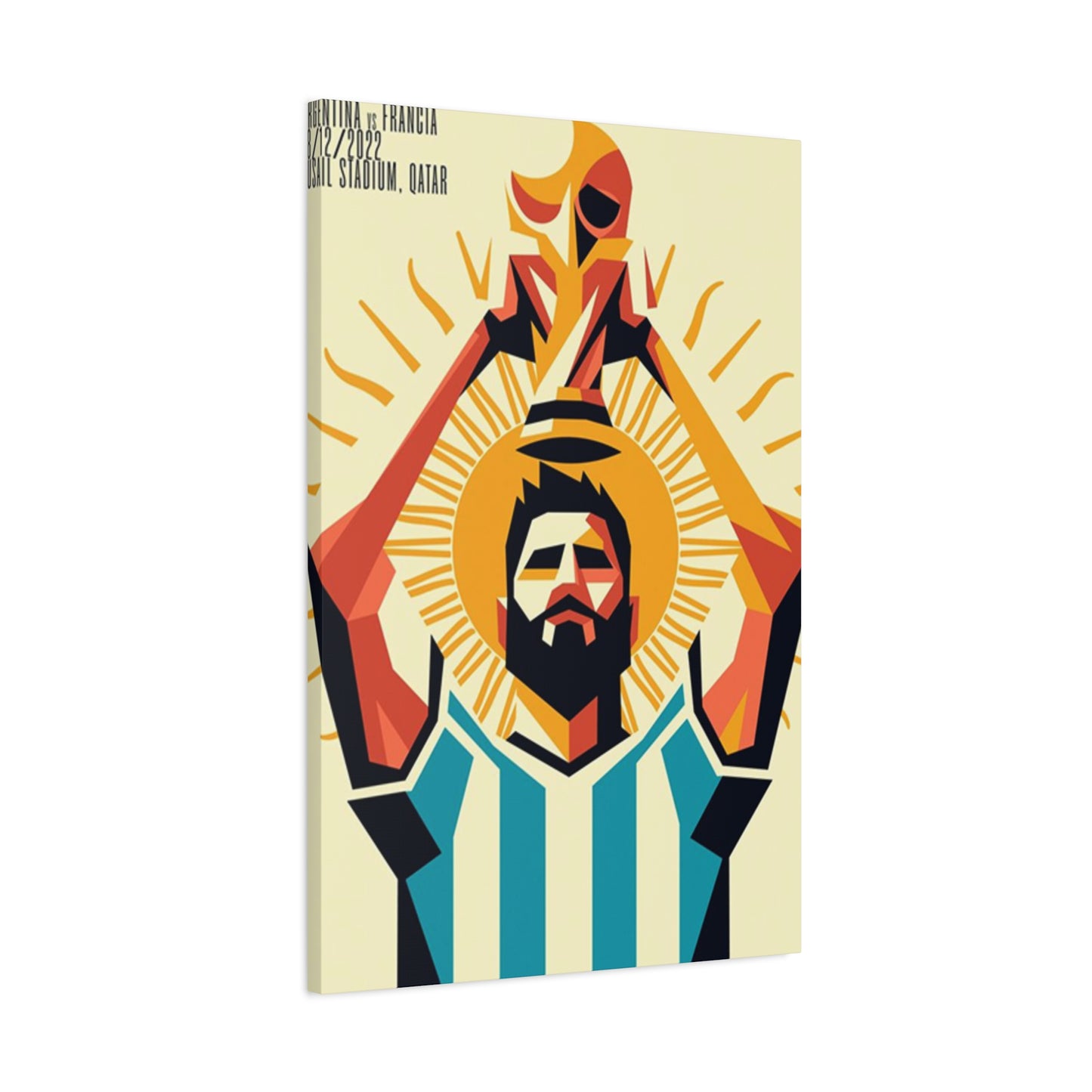 Messi Holding Cup Wall Art & Canvas Prints