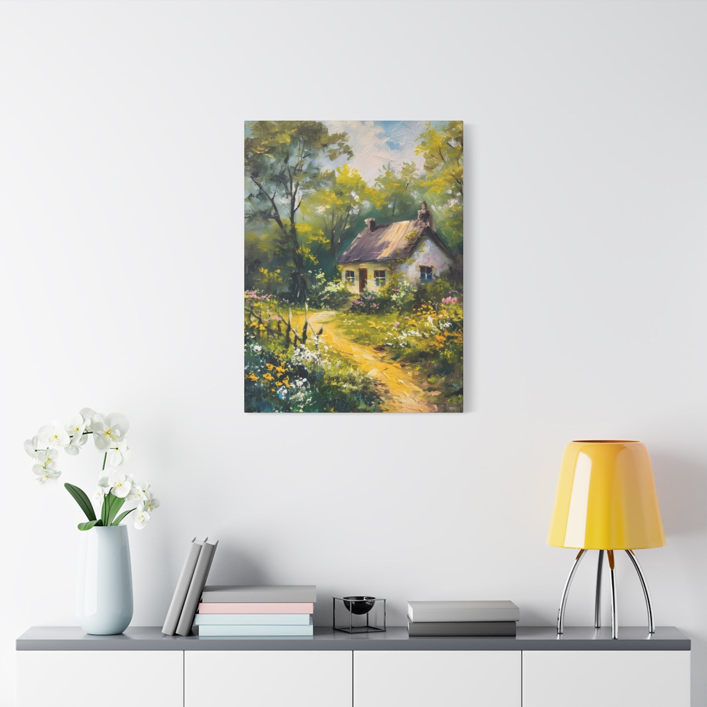 Greenery Cottage Countryside Wall Art & Canvas Prints