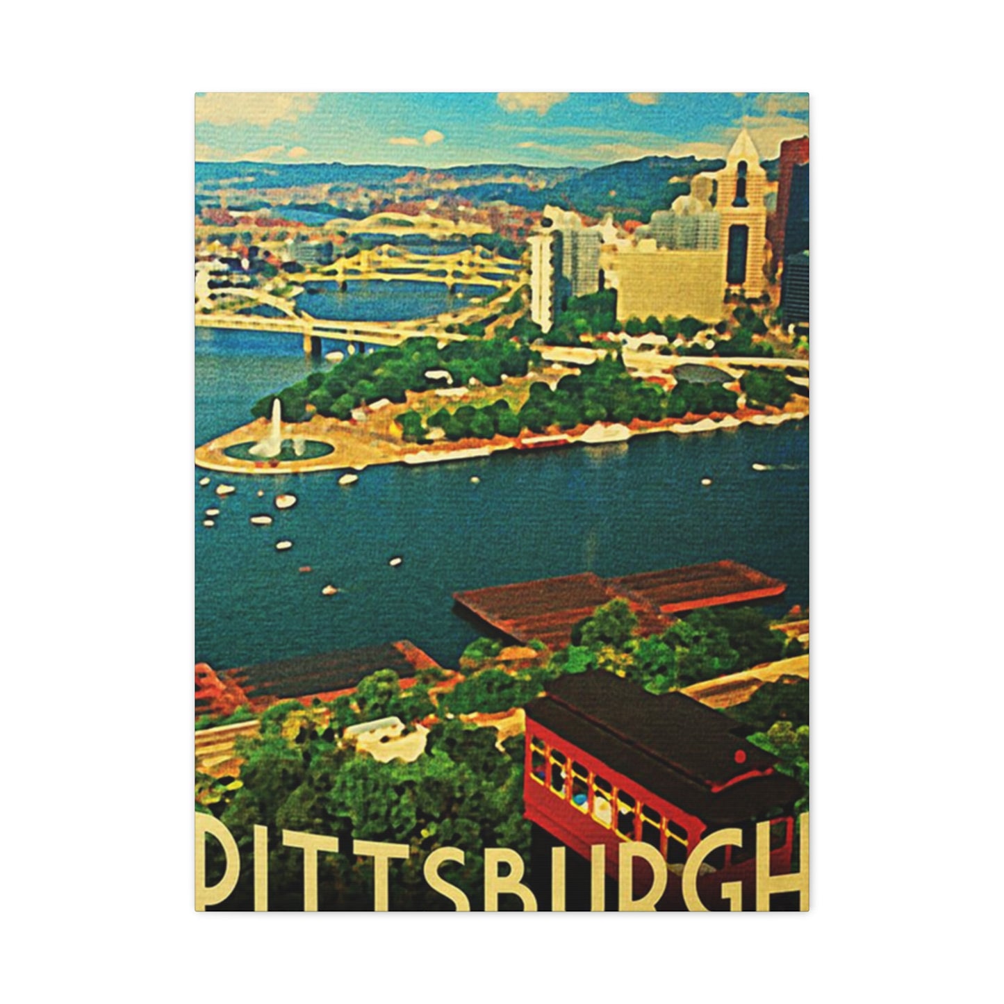 Pittsburgh City View Poster Wall Art & Canvas Prints