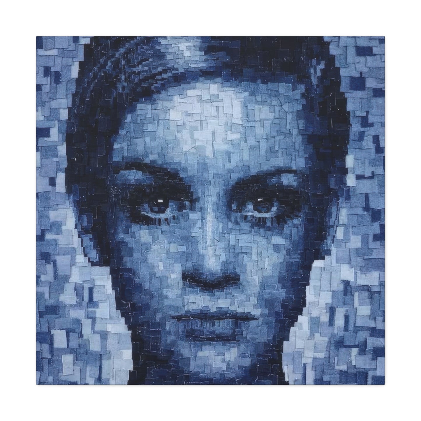 Denim Face Pattern Wall Art & Canvas Prints