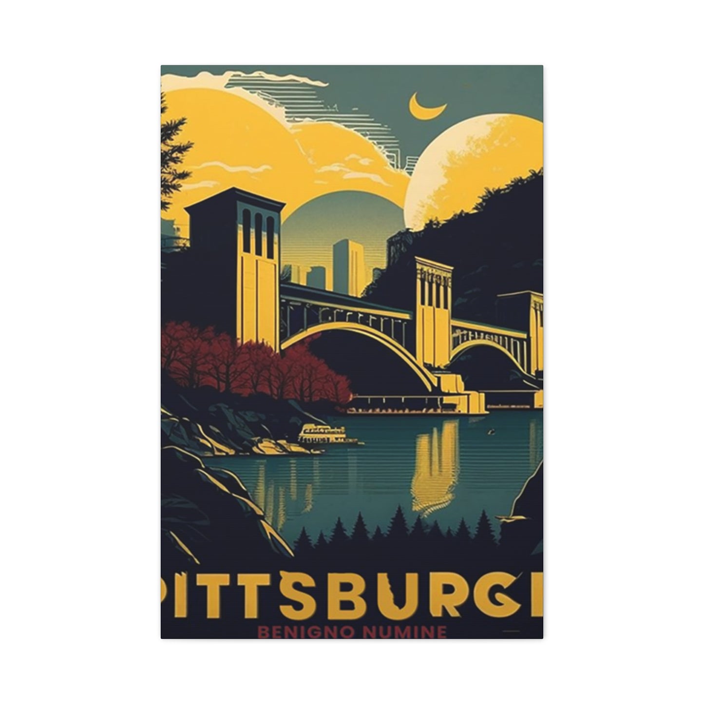 Night Sky Pittsburgh Poster Wall Art & Canvas Prints