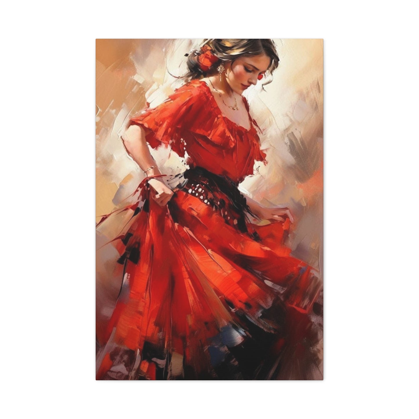 Spain Traditional Red Dance Wear Wall Art & Canvas Prints