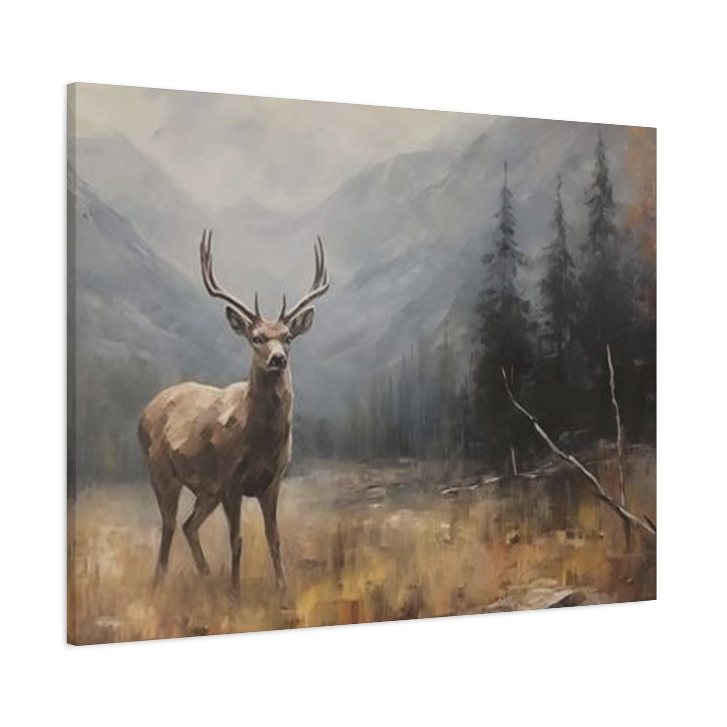 Deer Wildlife Painting Wall Art & Canvas Prints