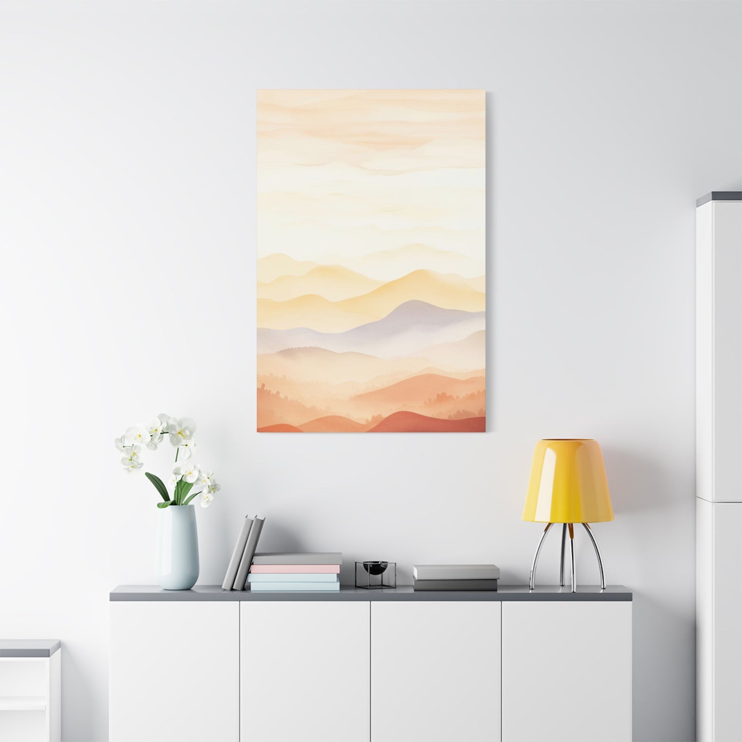 Warm Mountain Range Earth Tones Wall Art & Canvas Prints