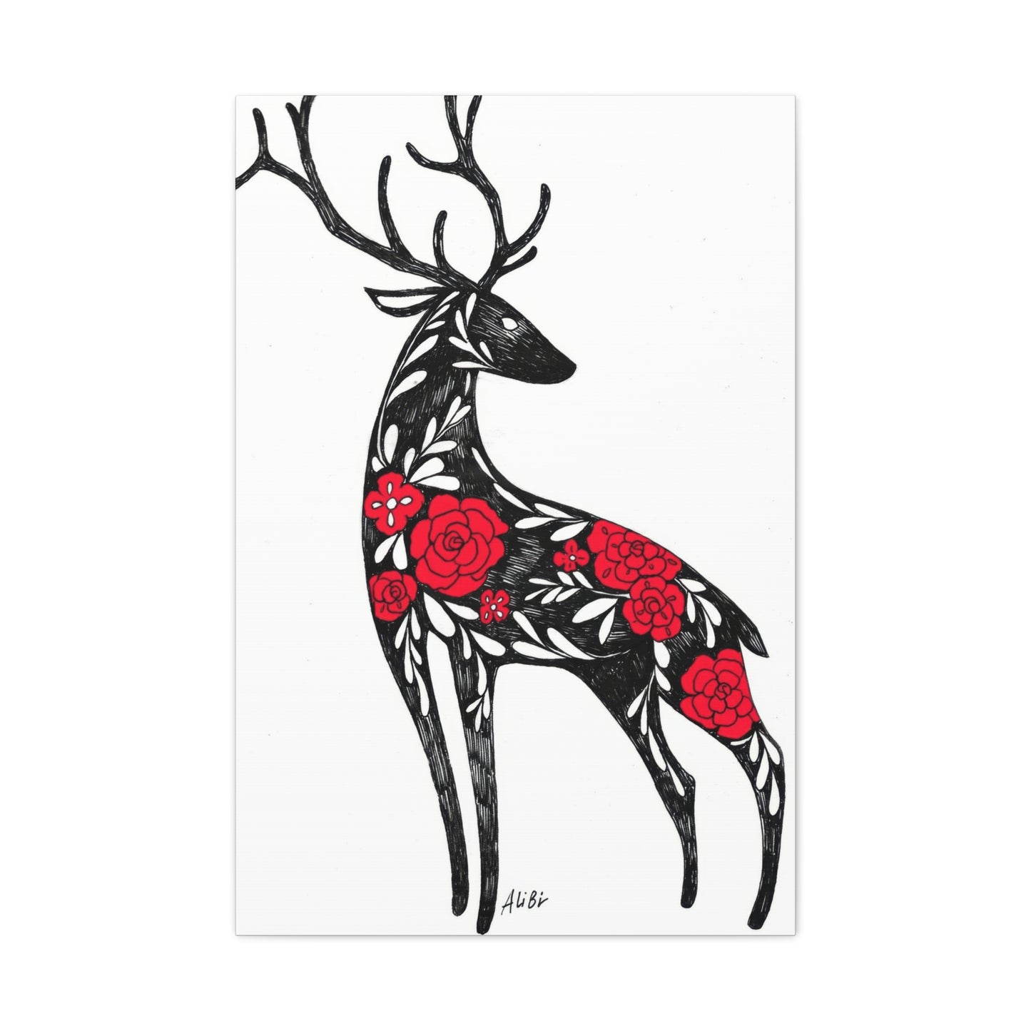 Deer Abstract Wall Art & Canvas Prints