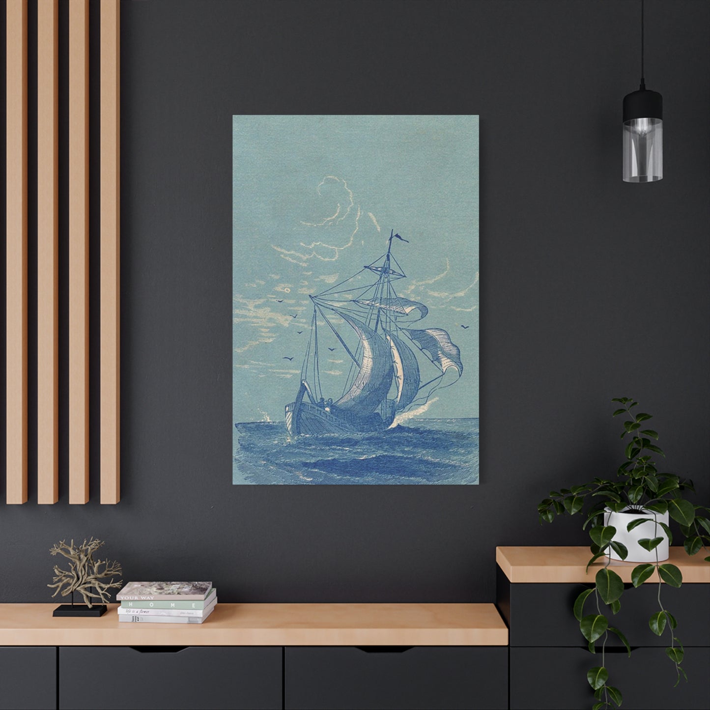 Ship Sailing In Sea Wall Art & Canvas Prints