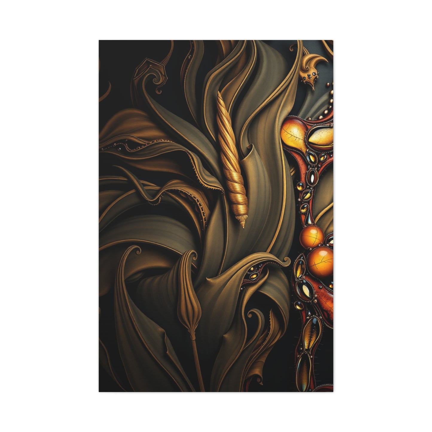 Vision Black & Beige Art Art Wall Art & Canvas Print