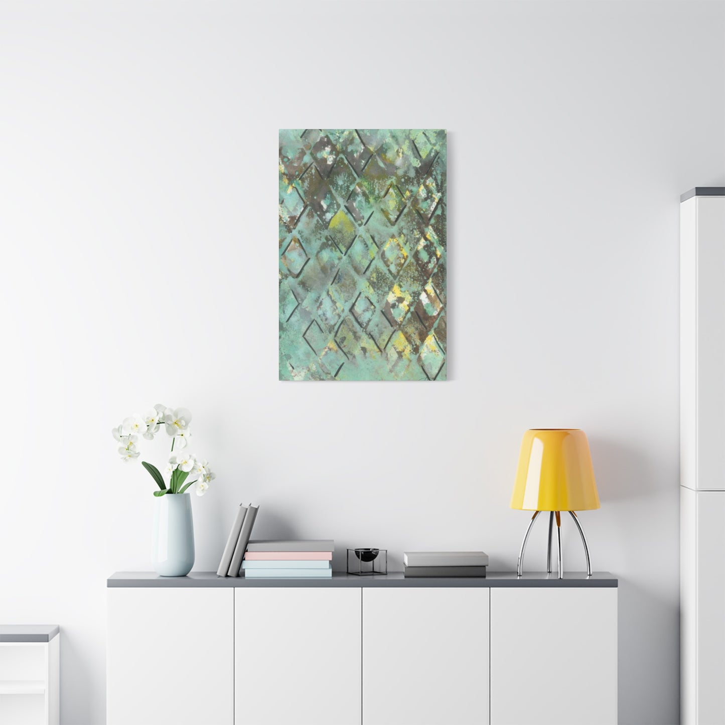 Joyce Combs Lattice In Green Wall Art & Canvas Prints