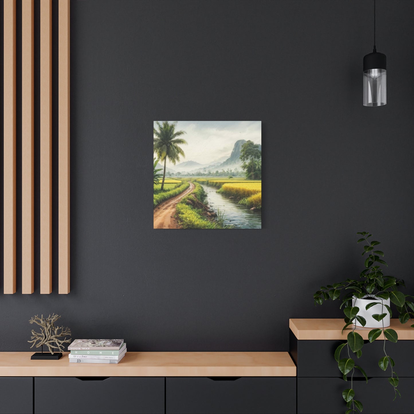 Village Pathway Colorful Wall Art & Canvas Prints