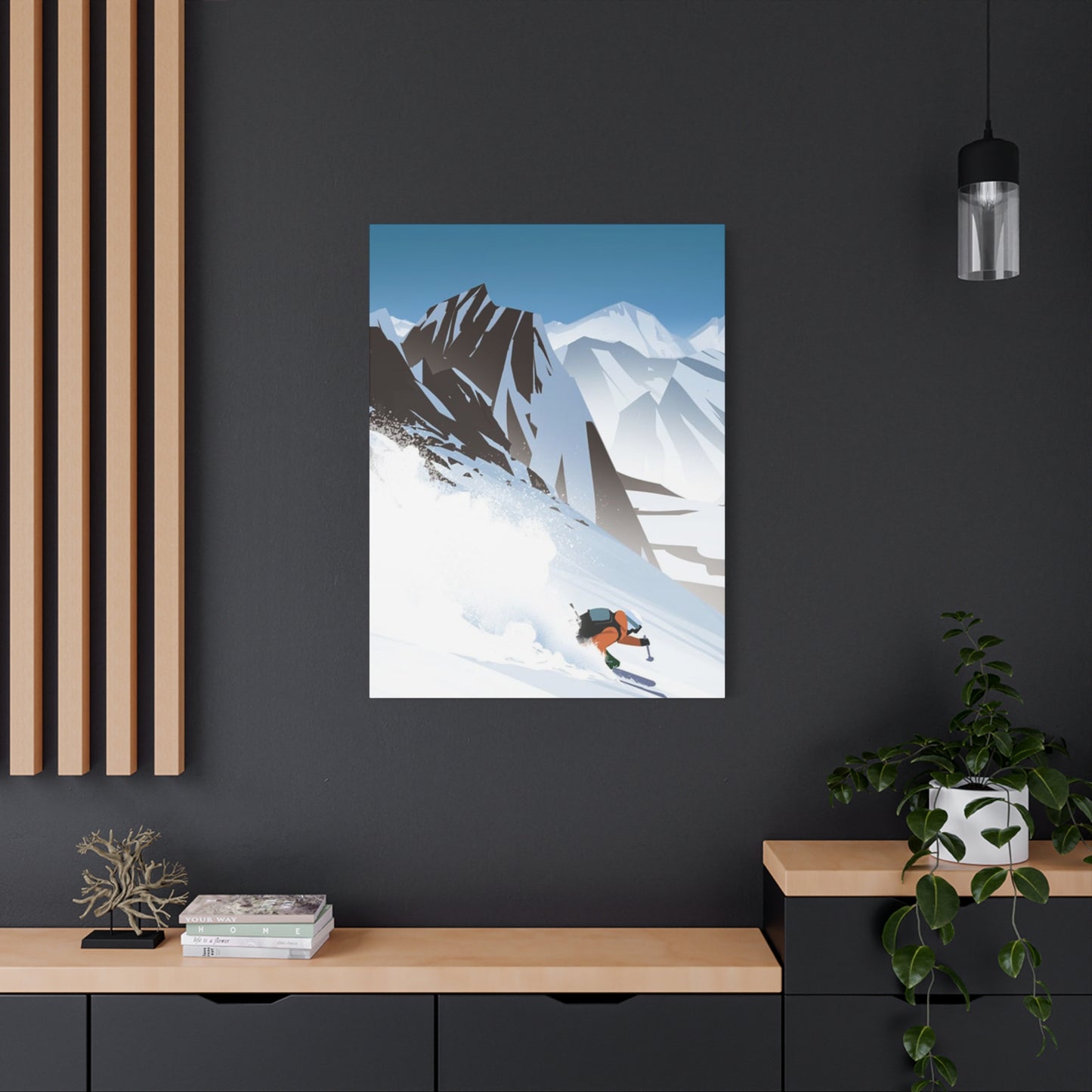 Snow Mountain Skiing Wall Art & Canvas Prints