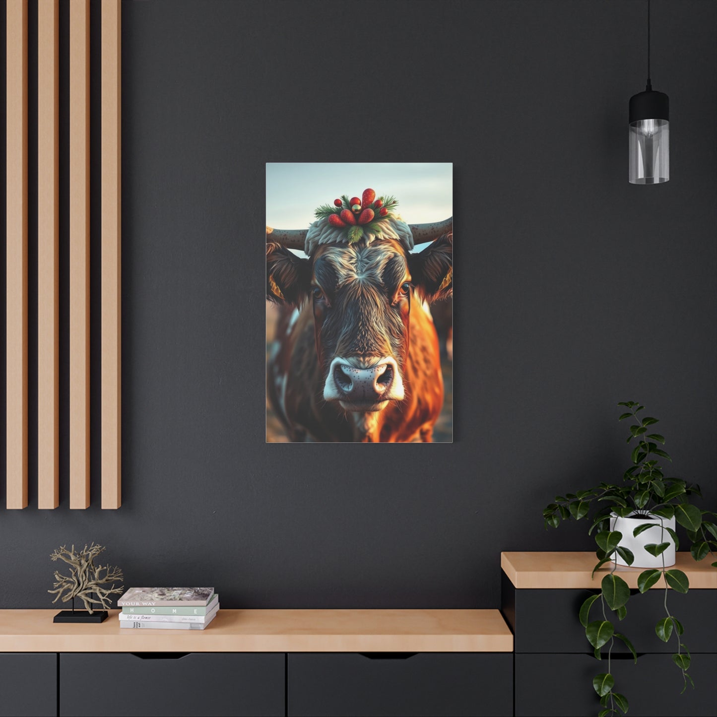 Elite Christmas Cow Art Vision Wall Art & Canvas Print