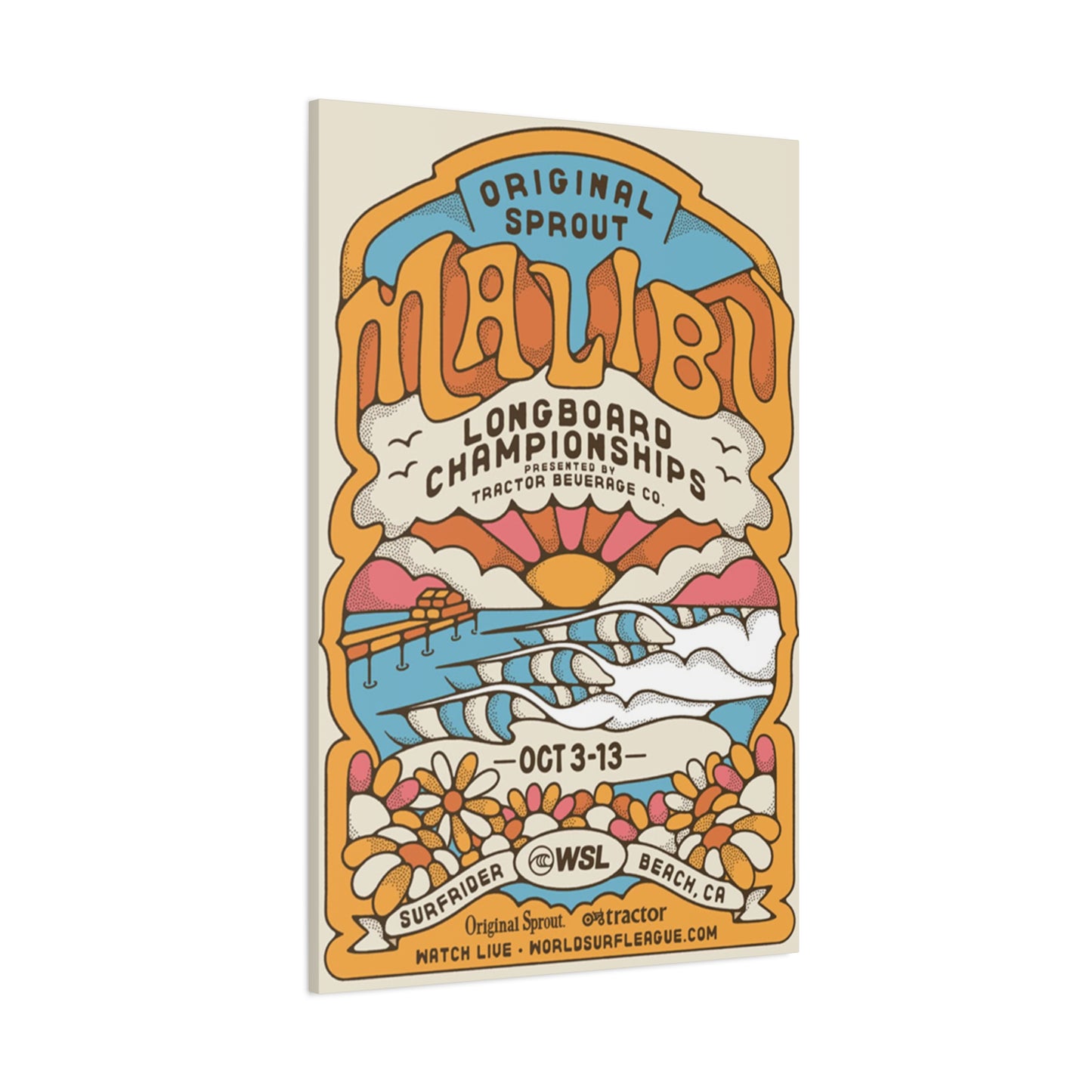 Malibu Surf Poster Wall Art & Canvas Prints