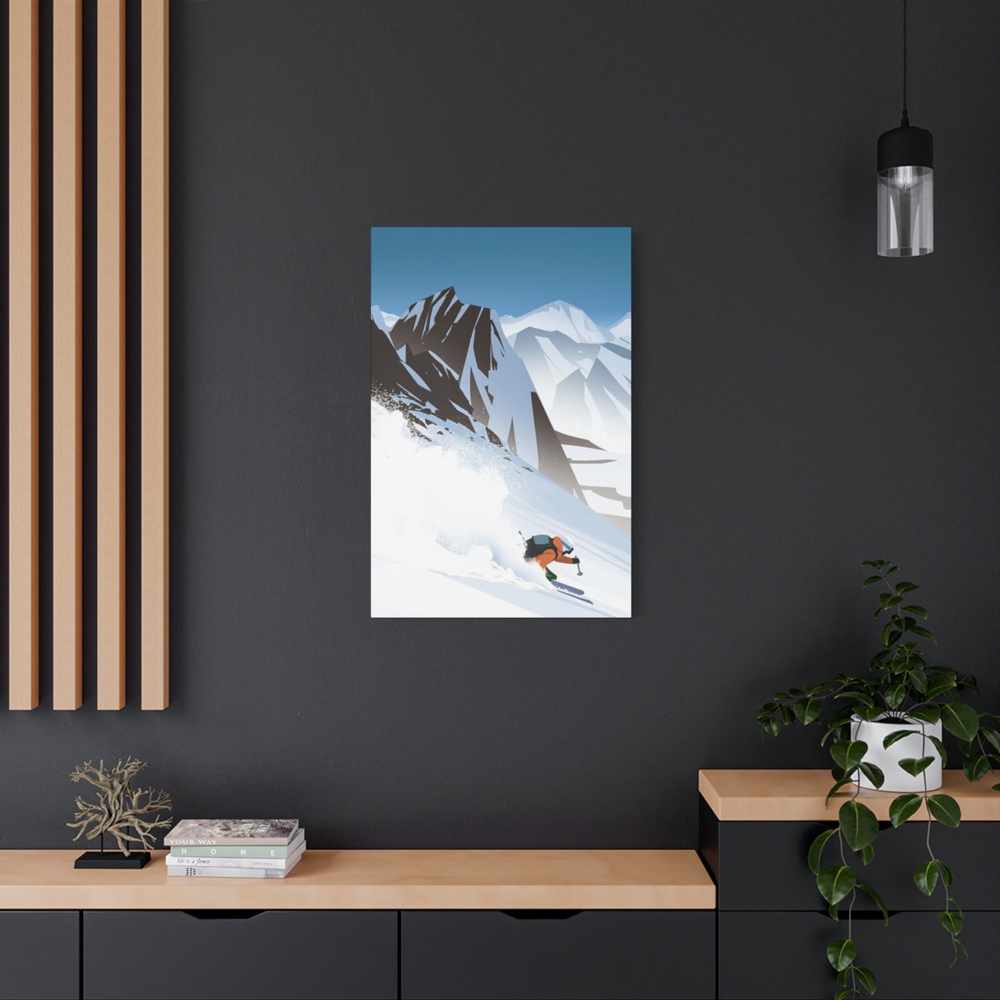Snow Mountain Skiing Wall Art & Canvas Prints