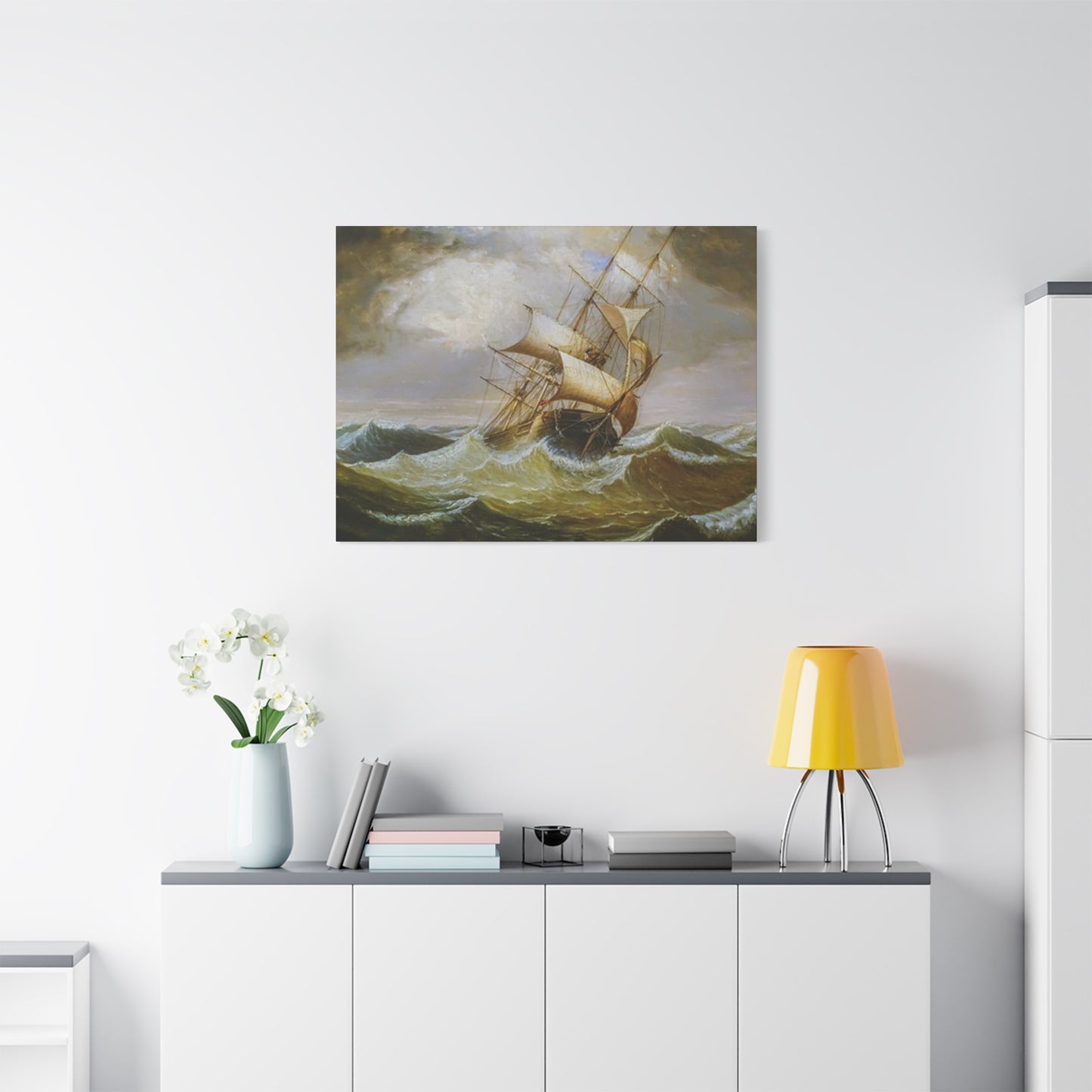 Derailing Ship In Ocean Wall Art & Canvas Prints