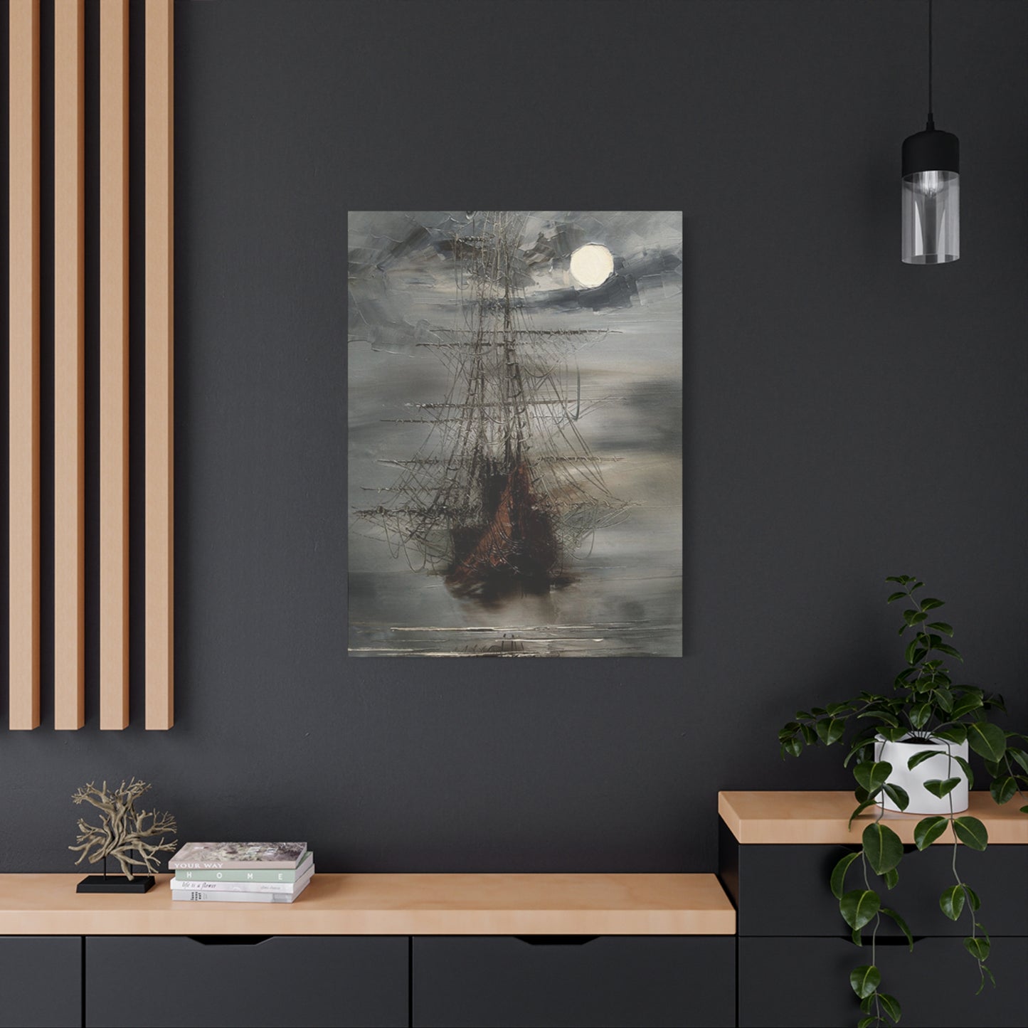 Vintage Ship Sailing Painting Wall Art & Canvas Prints
