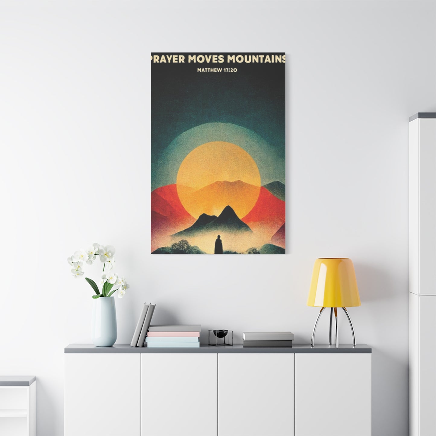 Prayer Moves Mountain Wall Art & Canvas Prints