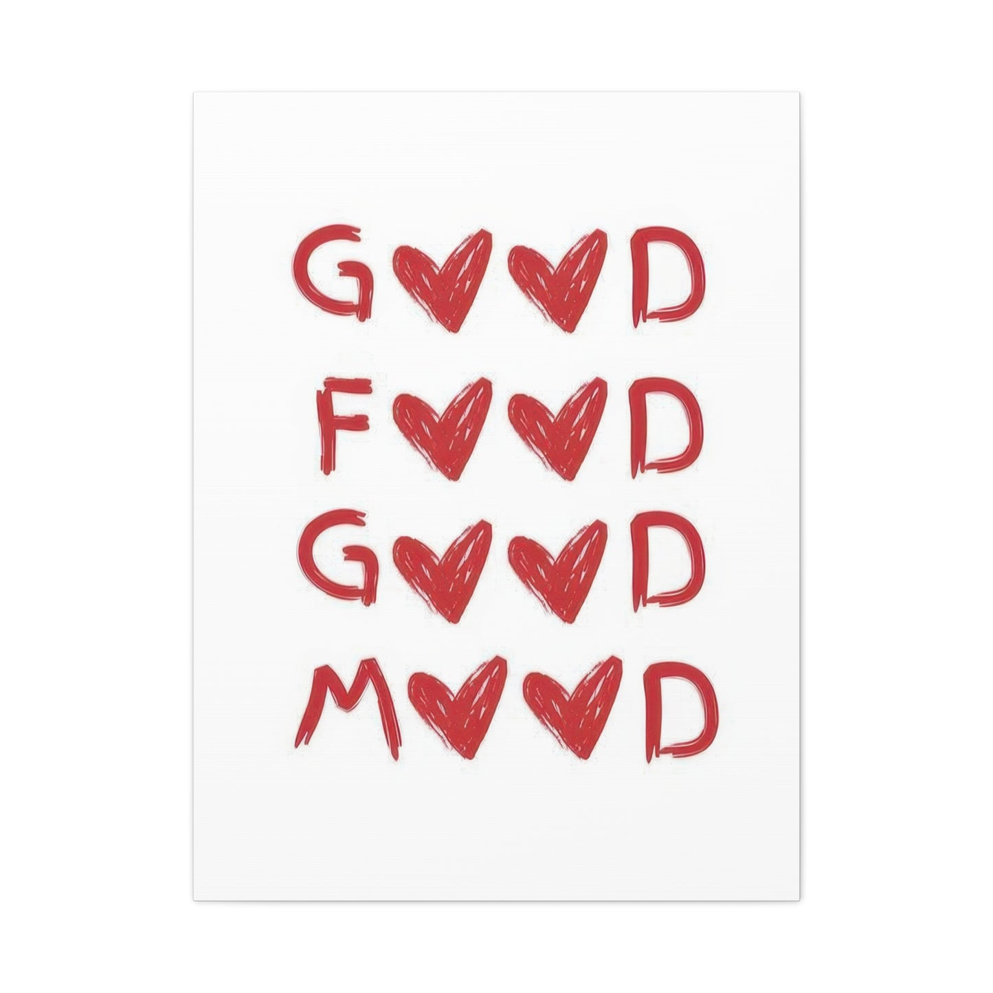 Good Food Good Mood Wall Art & Canvas Prints
