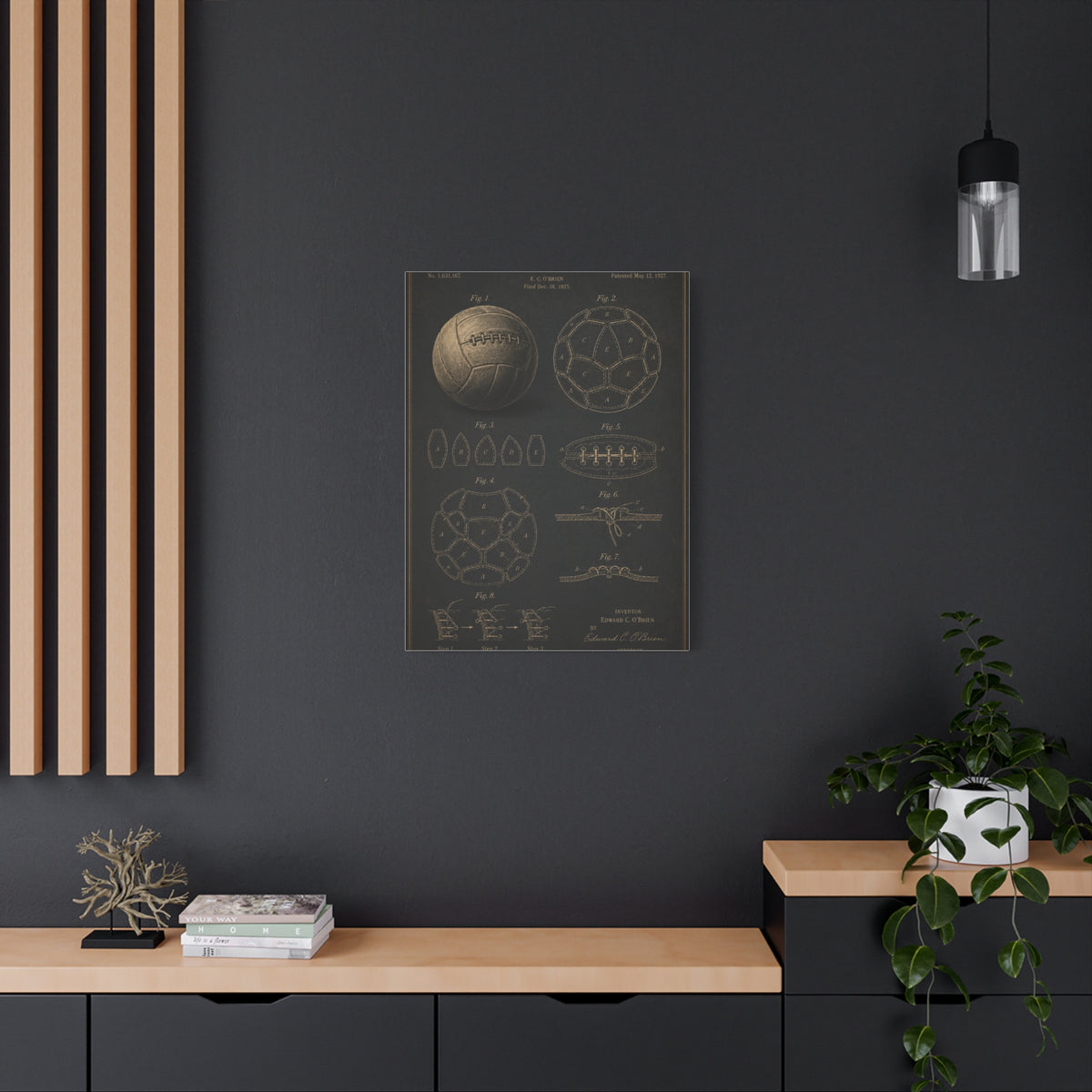 Vintage Soccer Ball Patent Sports Wall Art & Canvas Print
