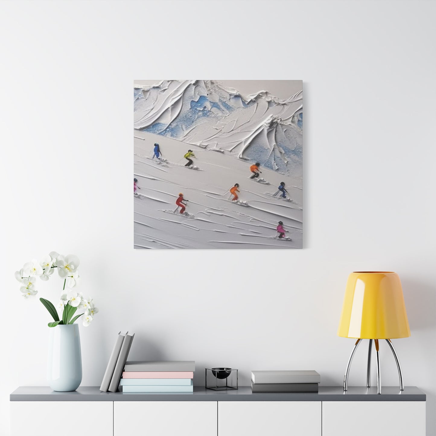 Skiing 3D Art Painting Wall Art & Canvas Prints