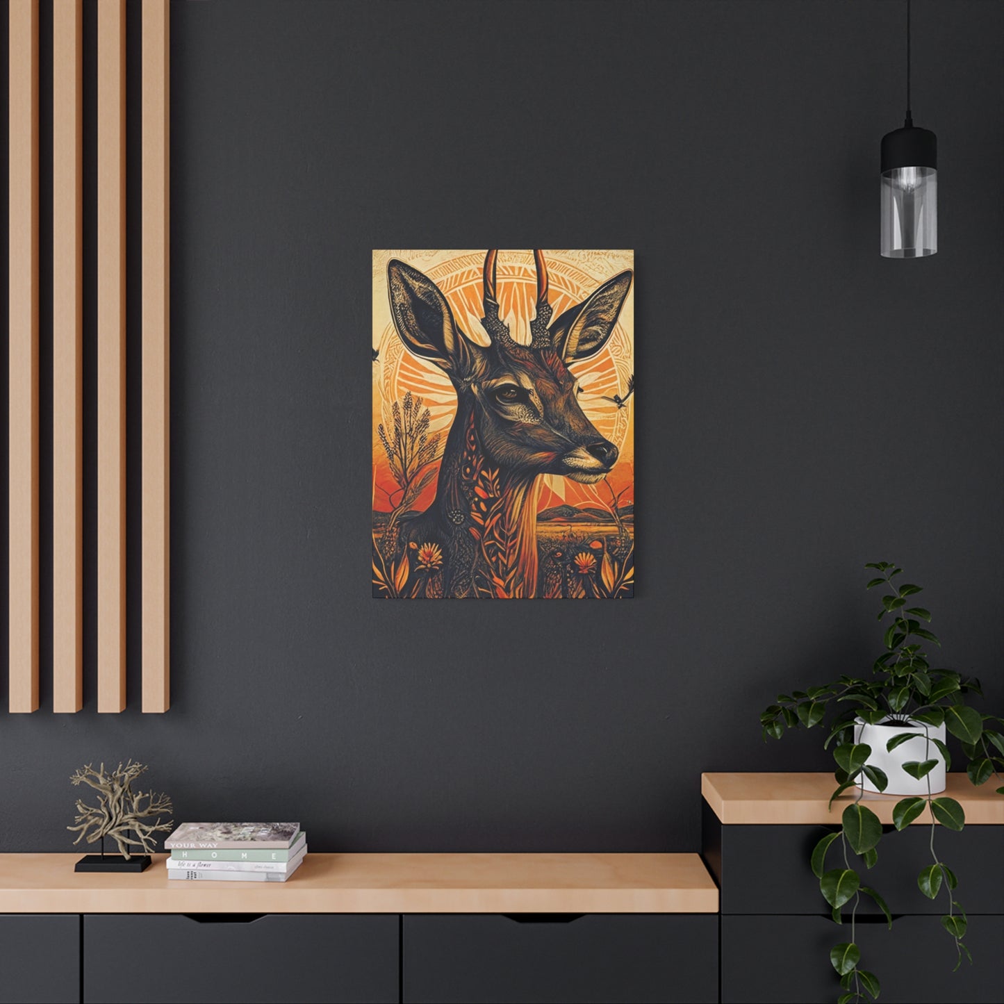 Deer Flora Wall Art & Canvas Prints