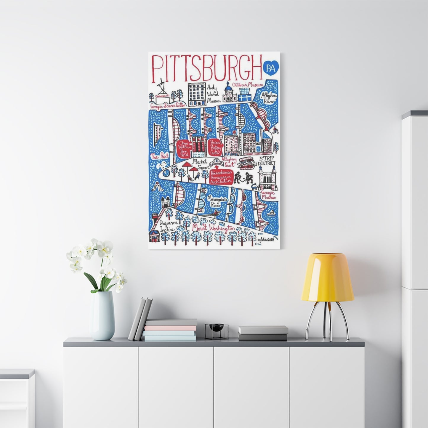 Pittsburgh City Graffiti Poster Wall Art & Canvas Prints