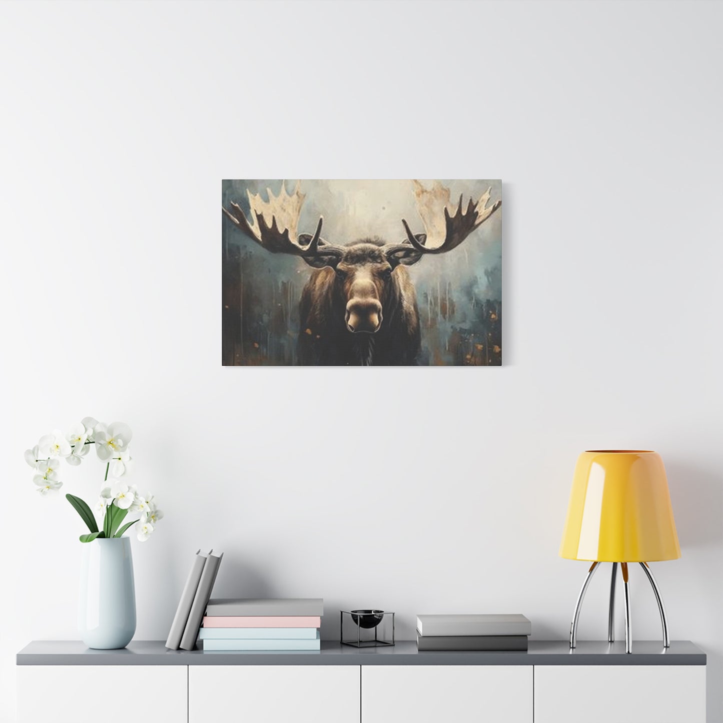 Large Moose Painting Wall Art & Canvas Prints