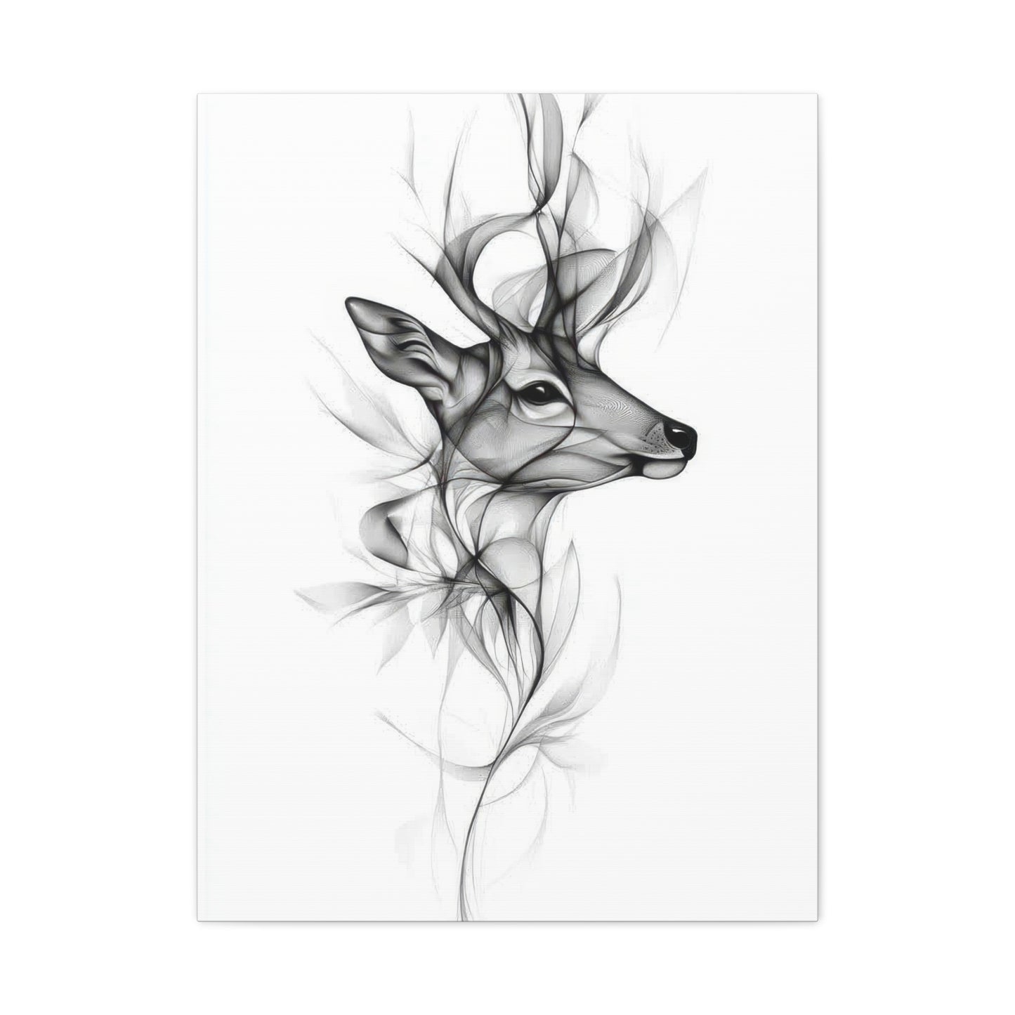 Deer Grey Wall Art & Canvas Prints