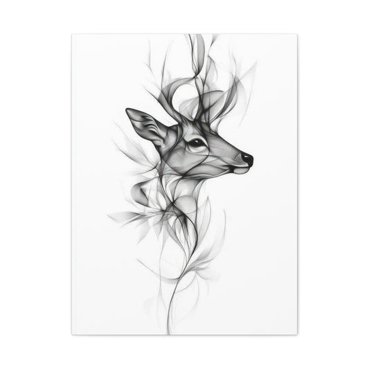 Deer Grey Wall Art & Canvas Prints