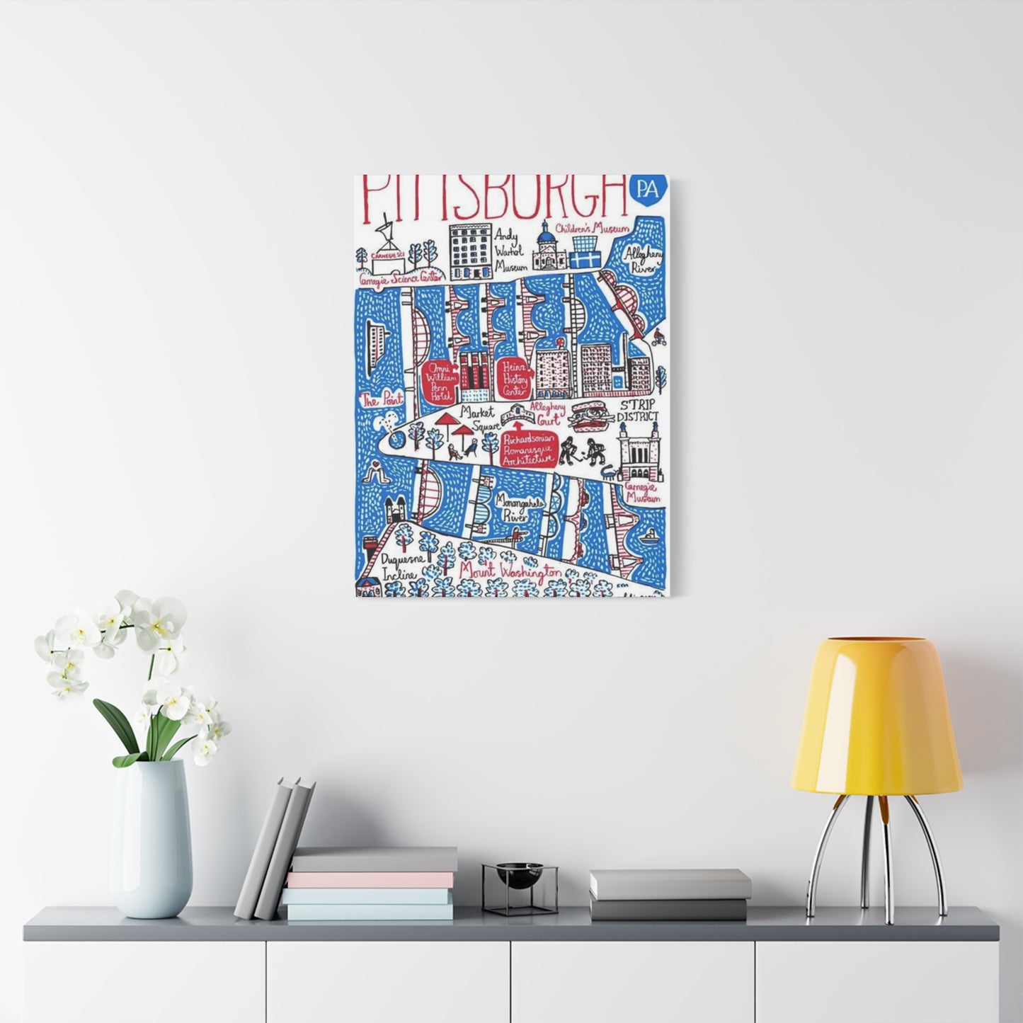 Pittsburgh City Graffiti Poster Wall Art & Canvas Prints